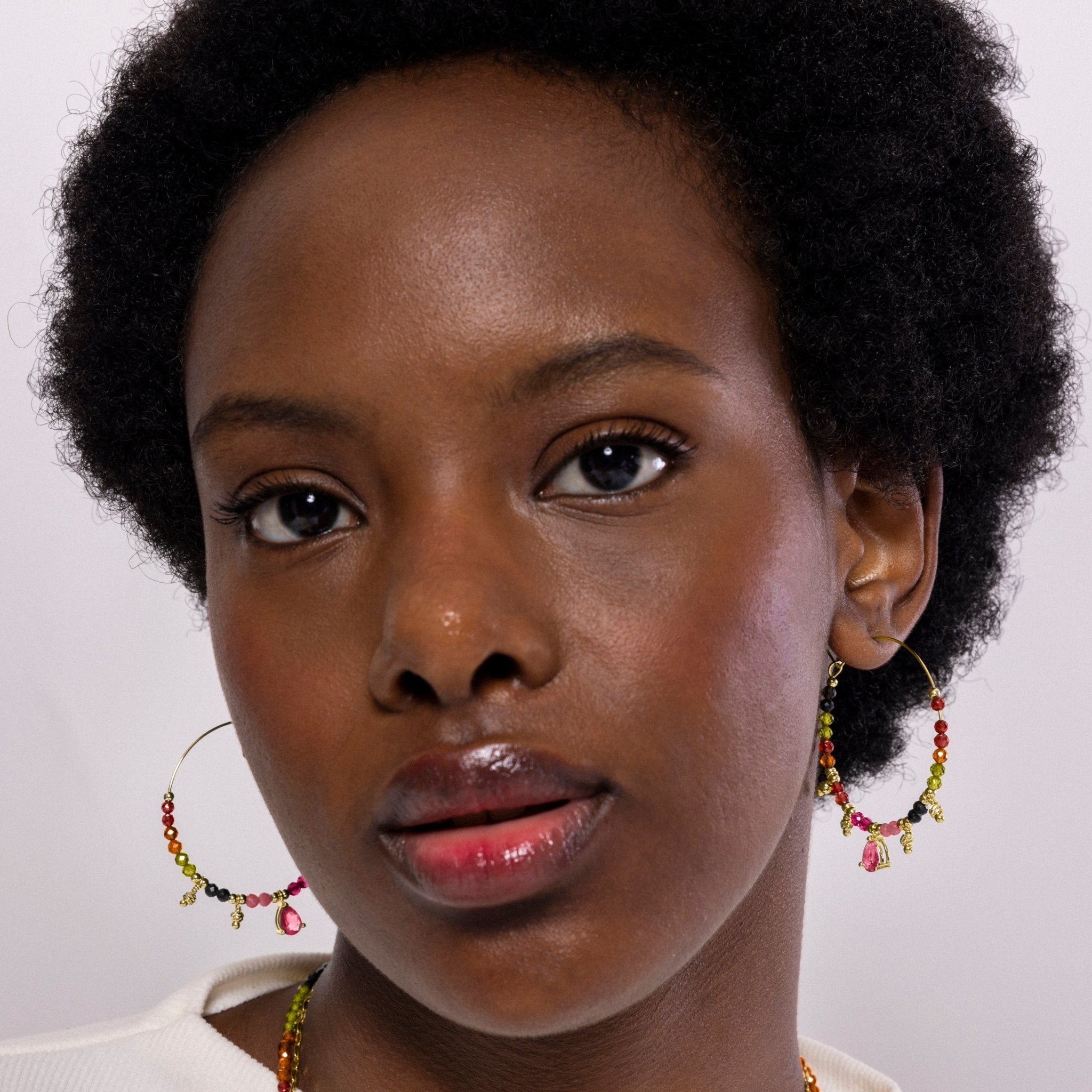 Pendientes acabado en oro amarilo 18k - LUX BY LUX