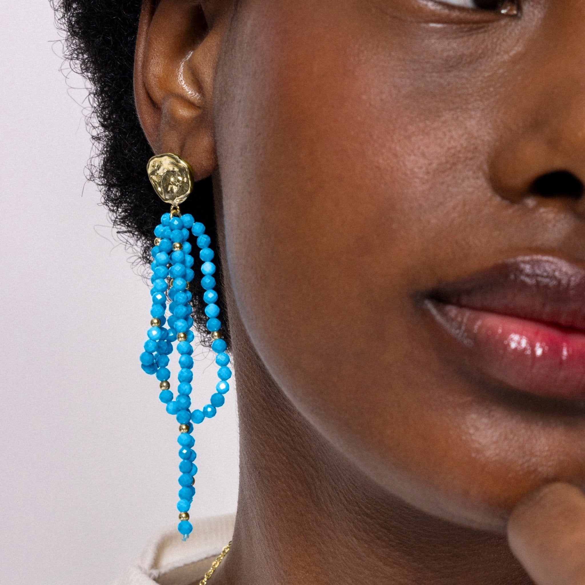 Pendientes acabado en oro amarilo 18k - LUX BY LUX