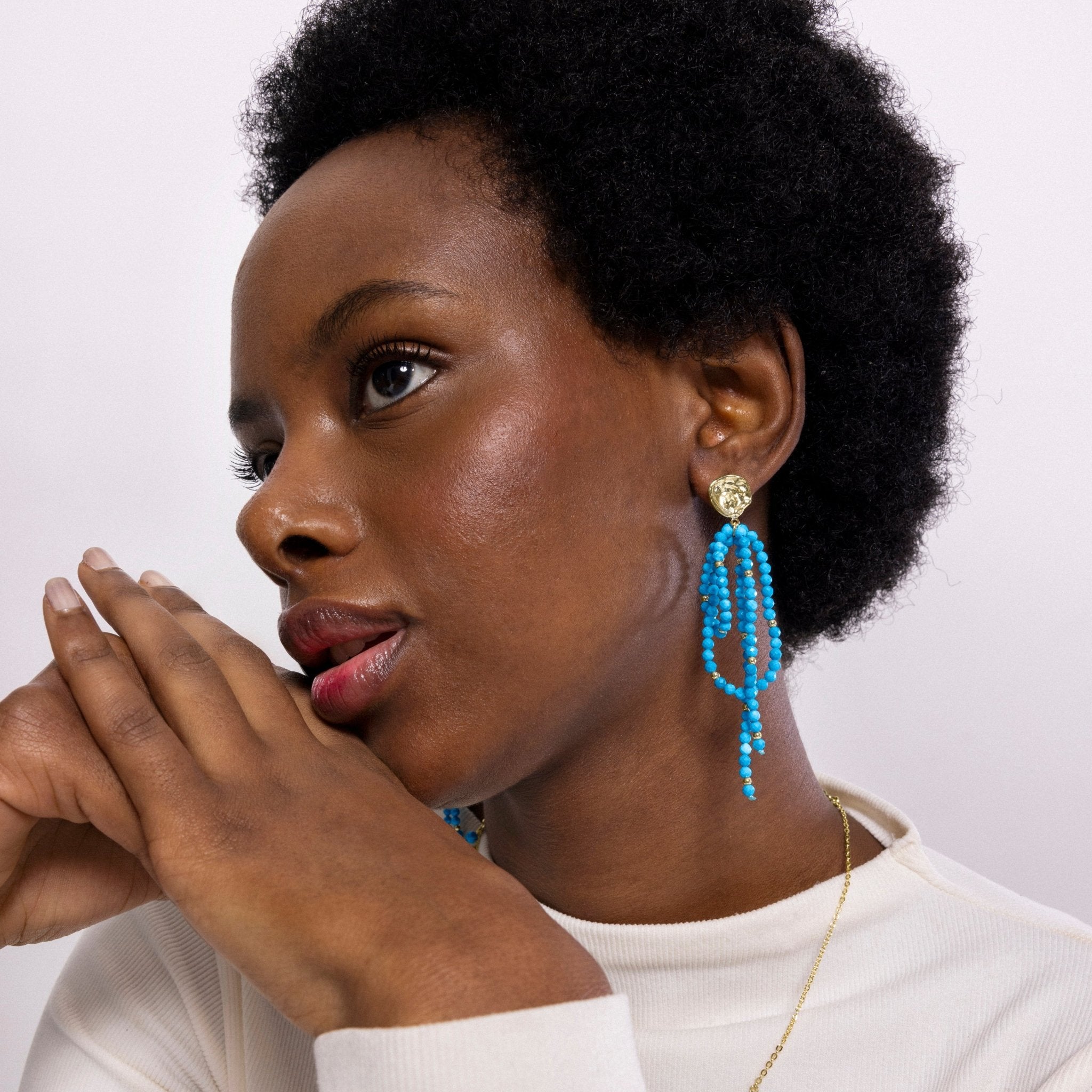 Pendientes acabado en oro amarilo 18k - LUX BY LUX