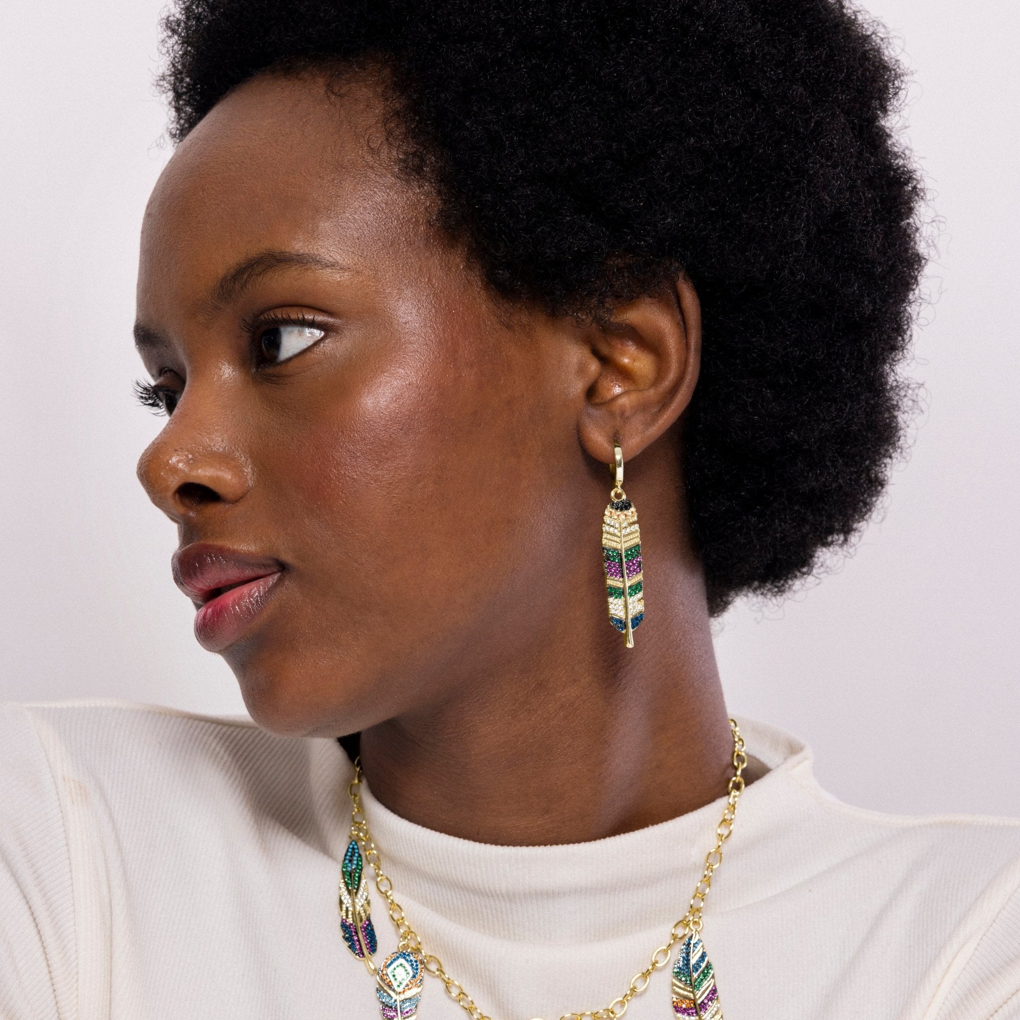 Pendientes acabado en oro amarilo 18k - LUX BY LUX