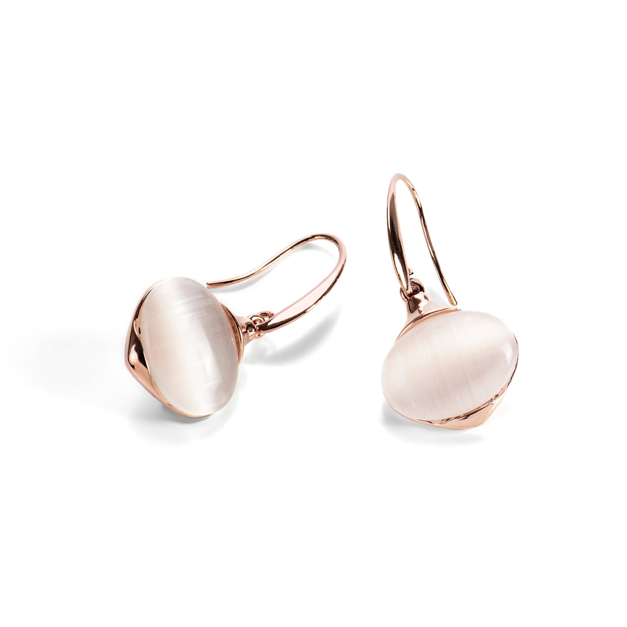 Pendientes acabado en Oro Rosa de 18 Kts - LUX BY LUX