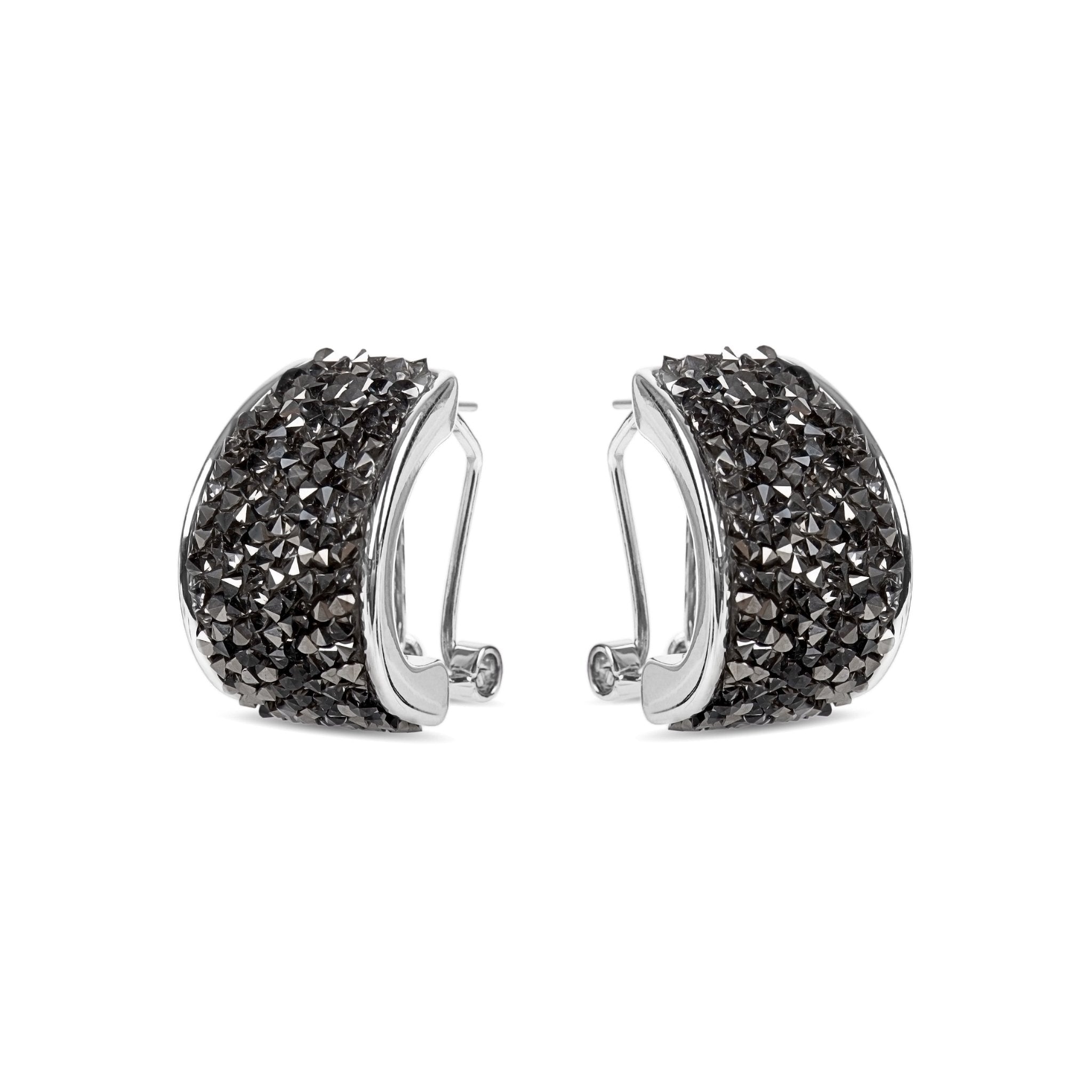 Rhodium finished earrings