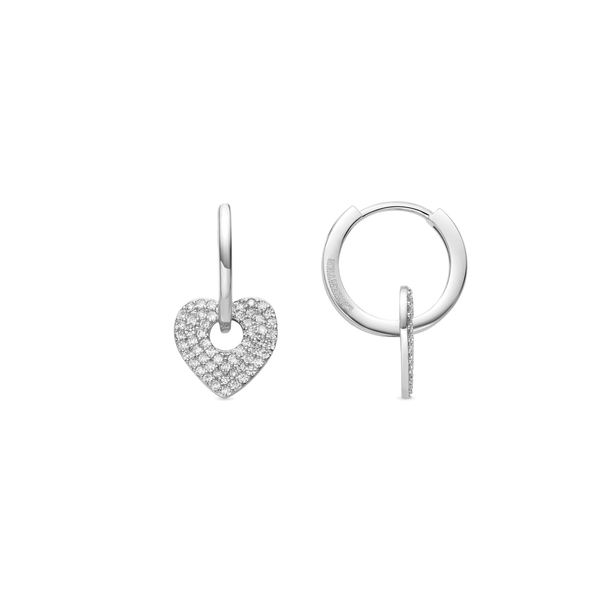 Rhodium finished earrings