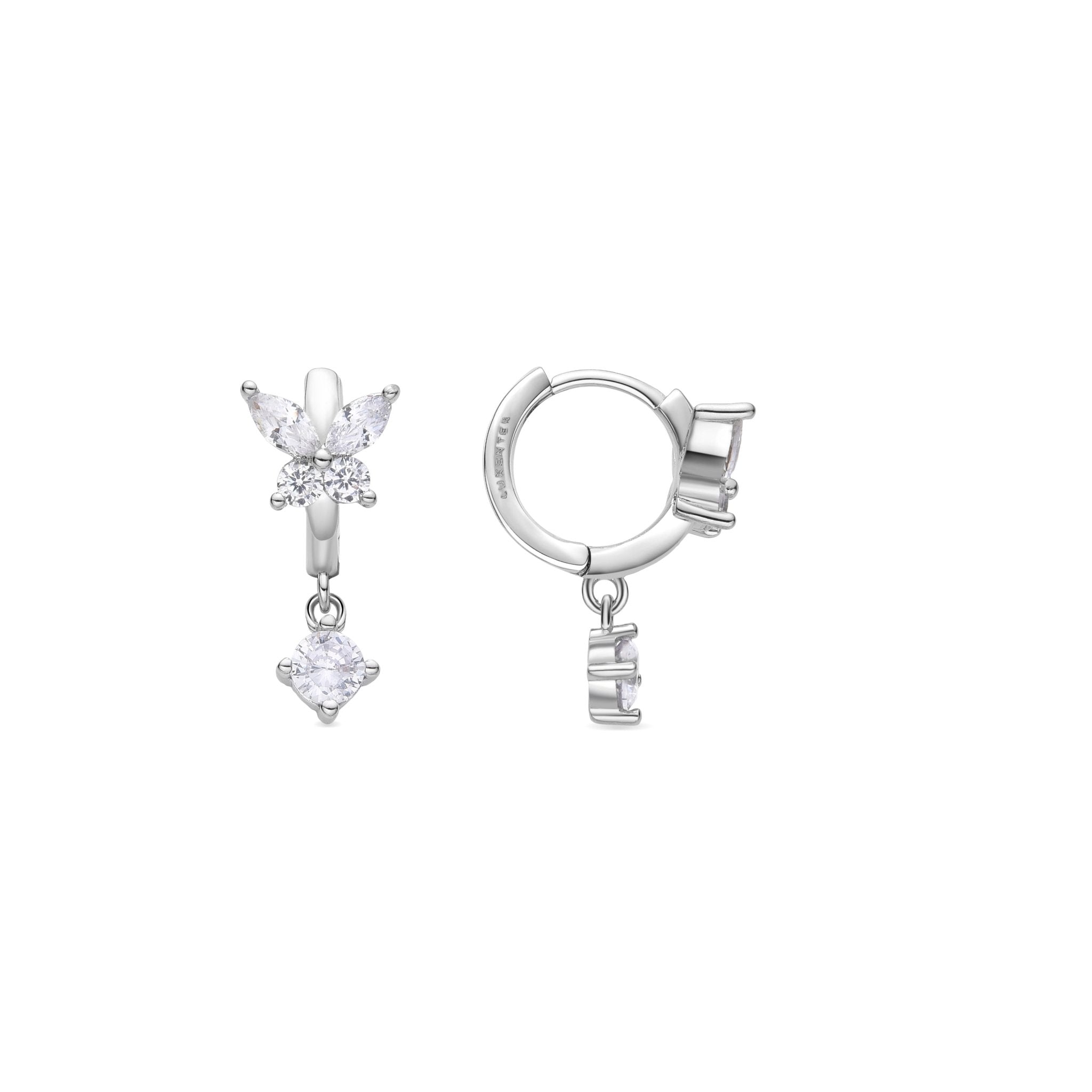 Rhodium finished earrings
