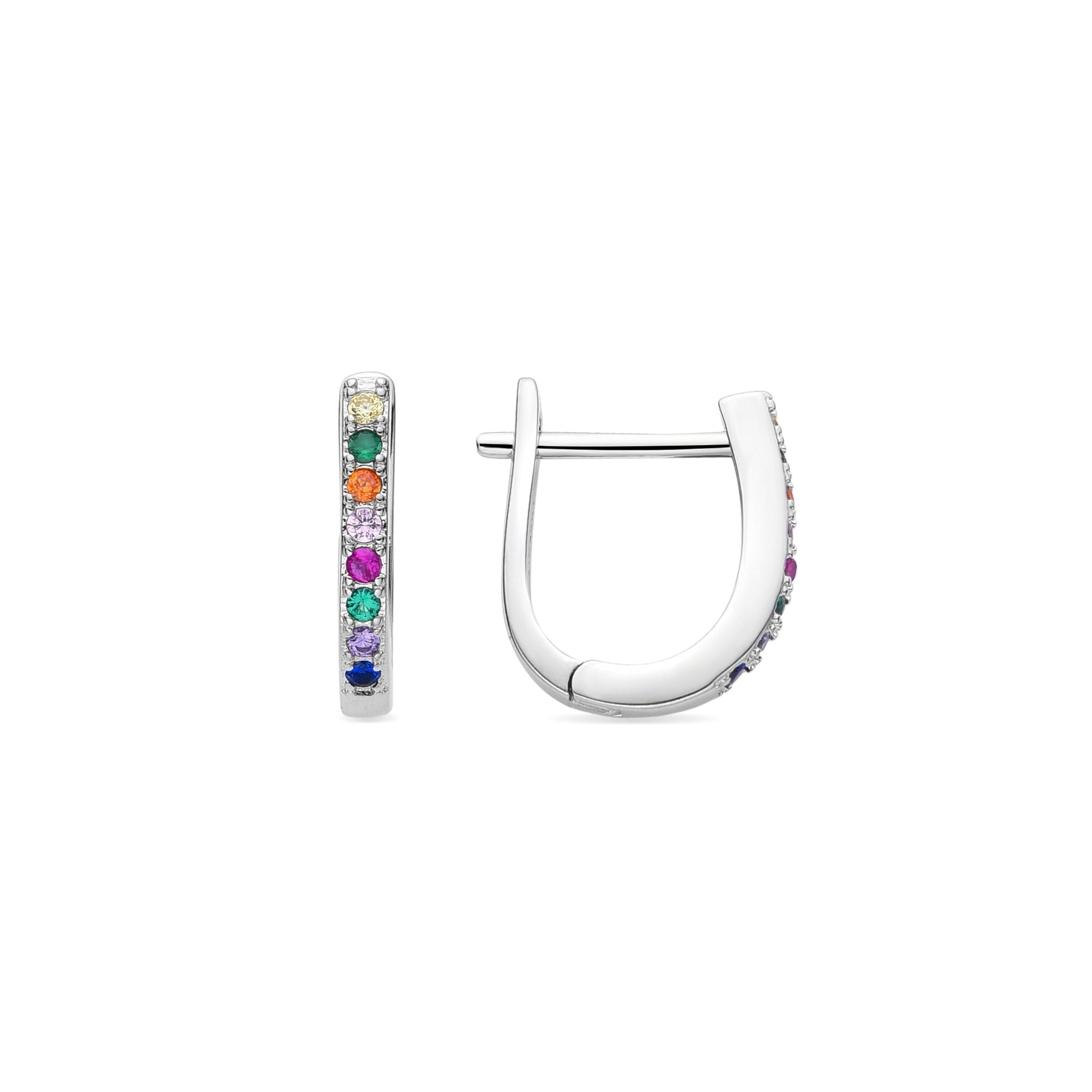 Rhodium finished earrings