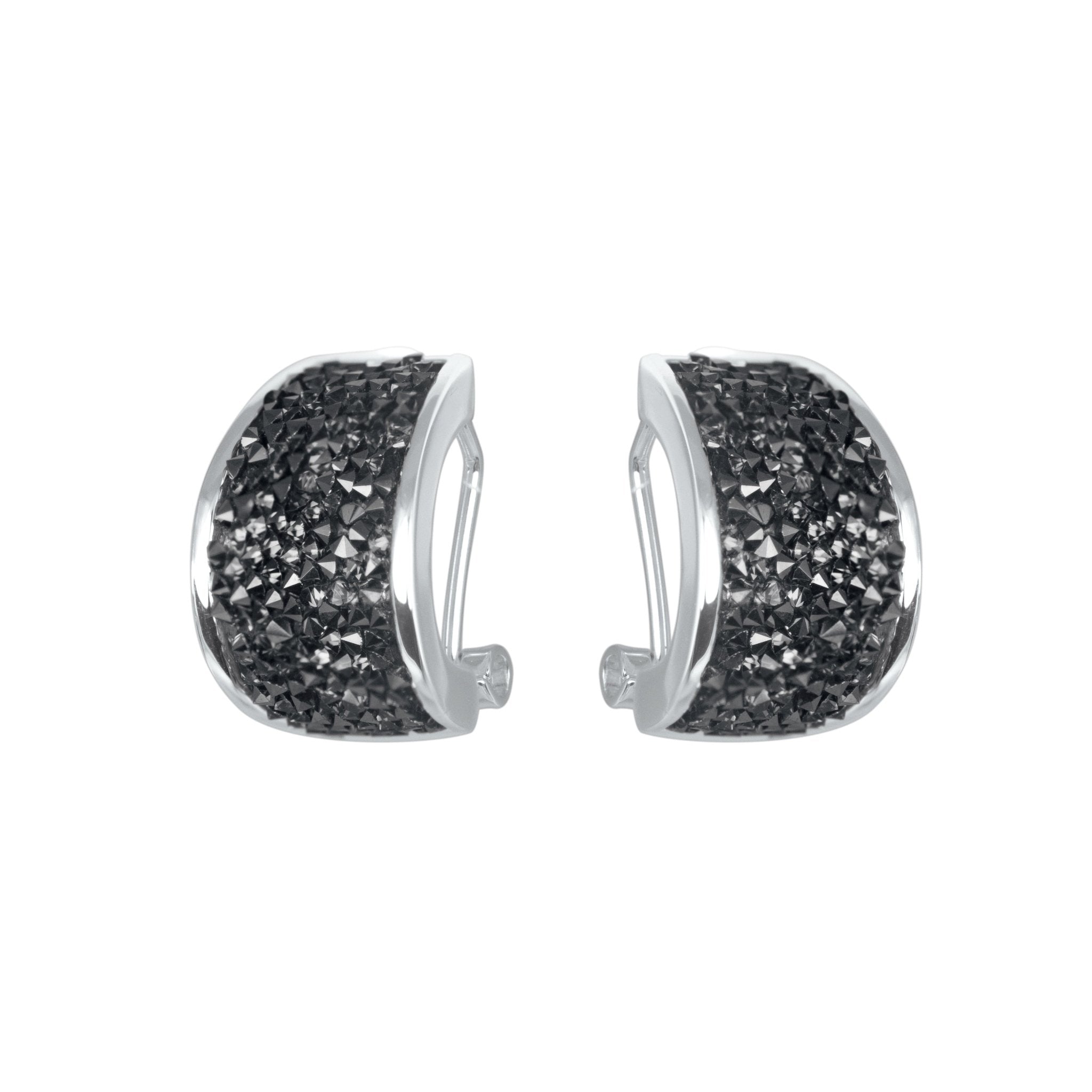 Rhodium finished earrings