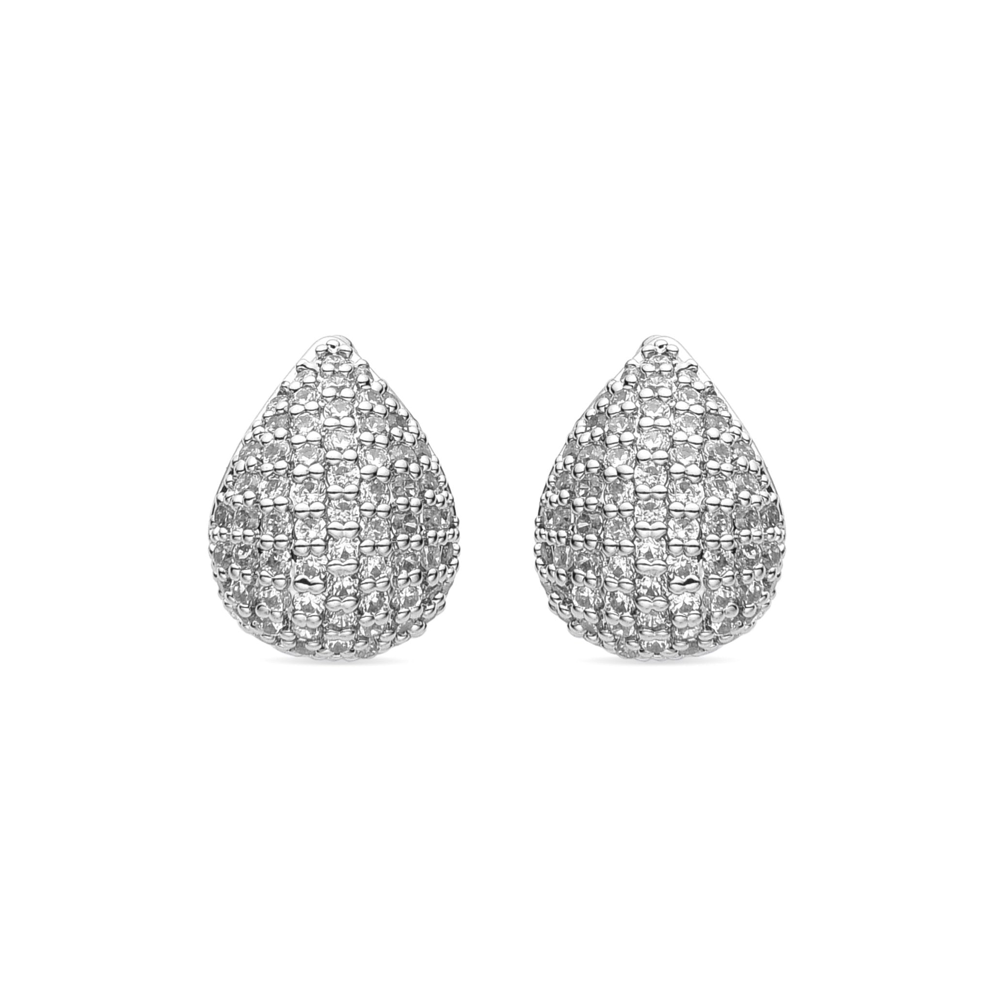 Rhodium finished earrings
