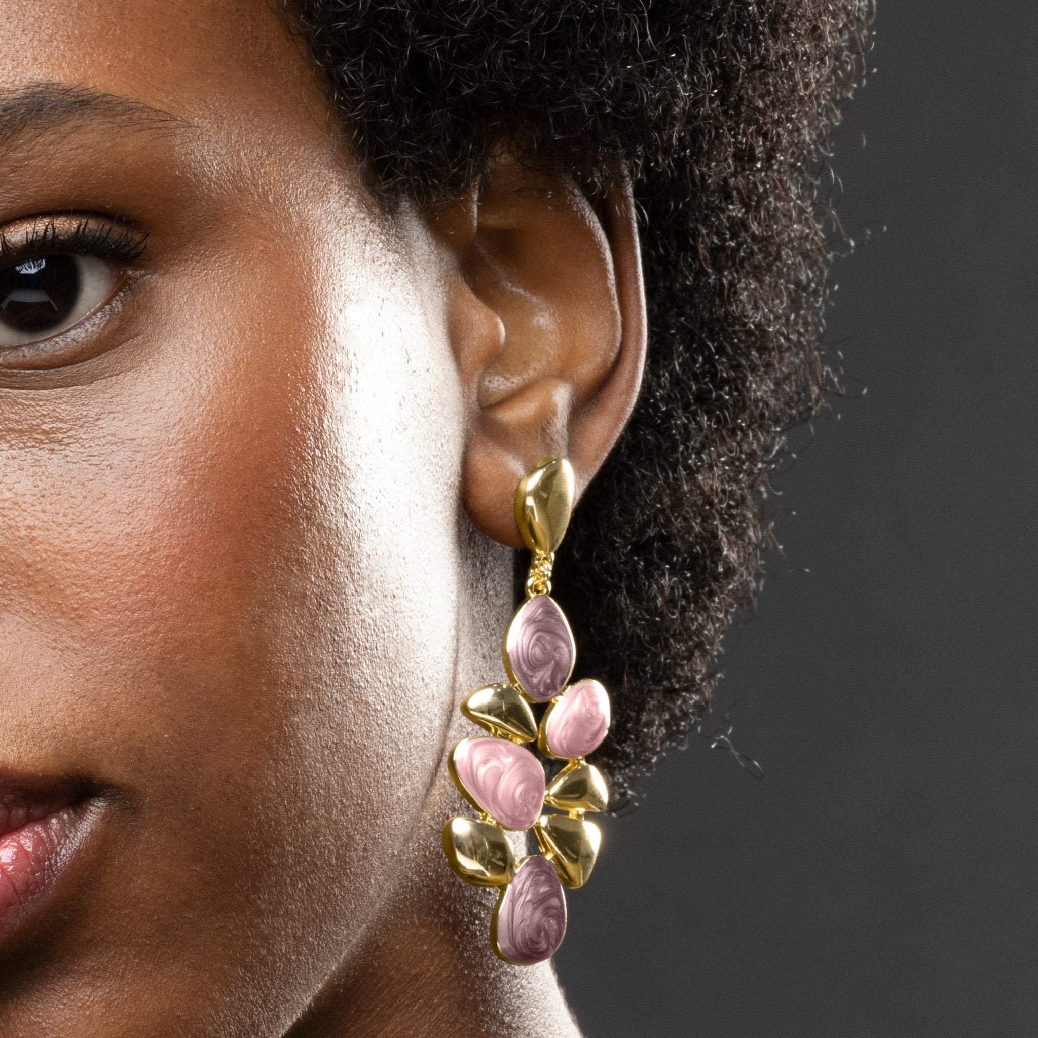 Pendientes acabado oro 18k - LUX BY LUX