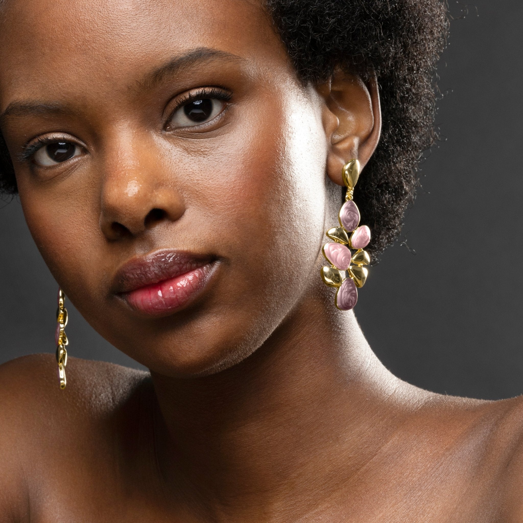 Pendientes acabado oro 18k - LUX BY LUX