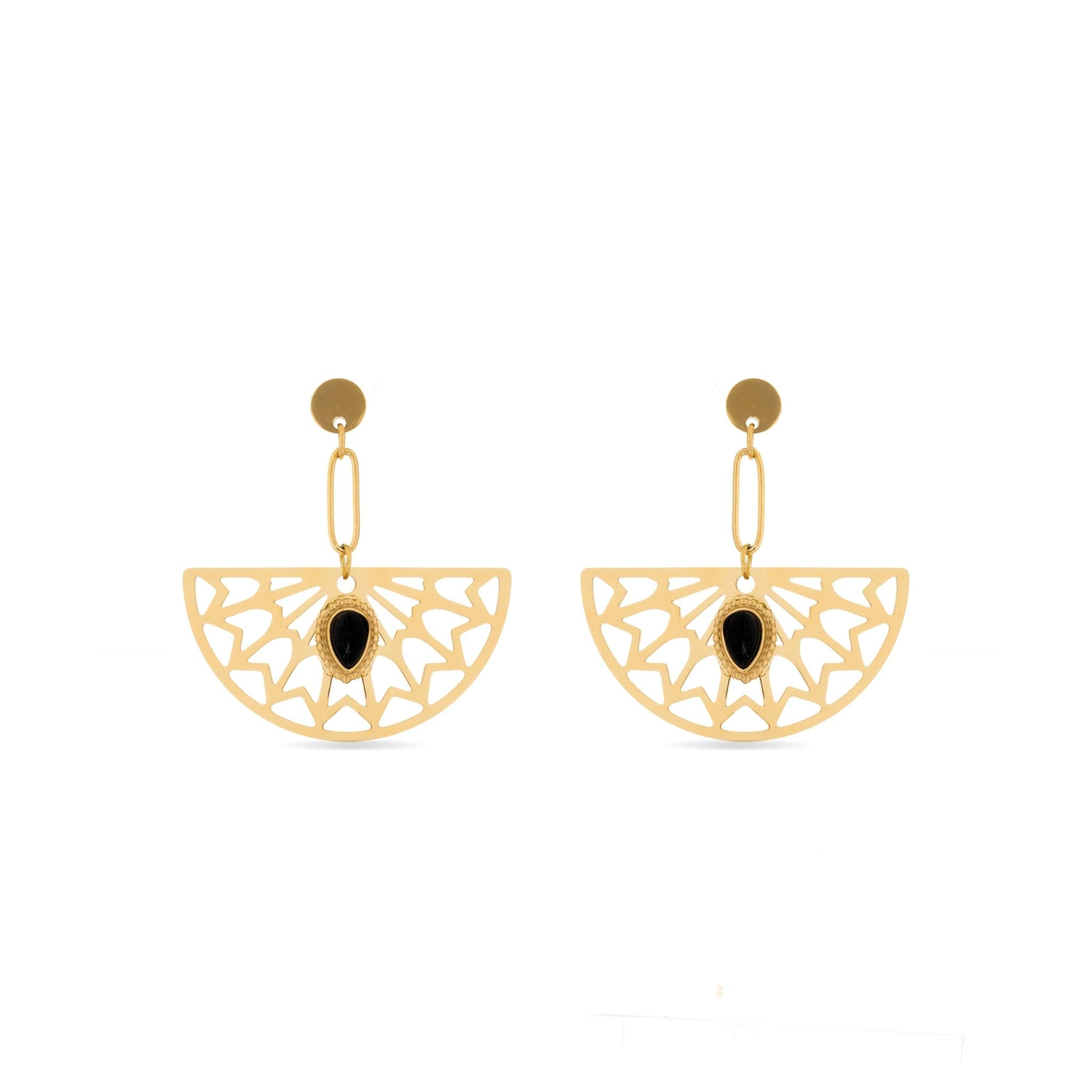 Pendientes acabado oro 18k