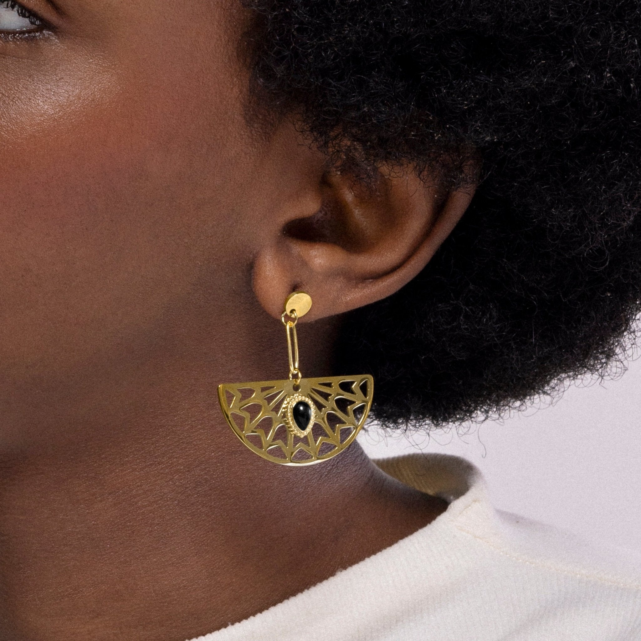 Pendientes acabado oro 18k - LUX BY LUX