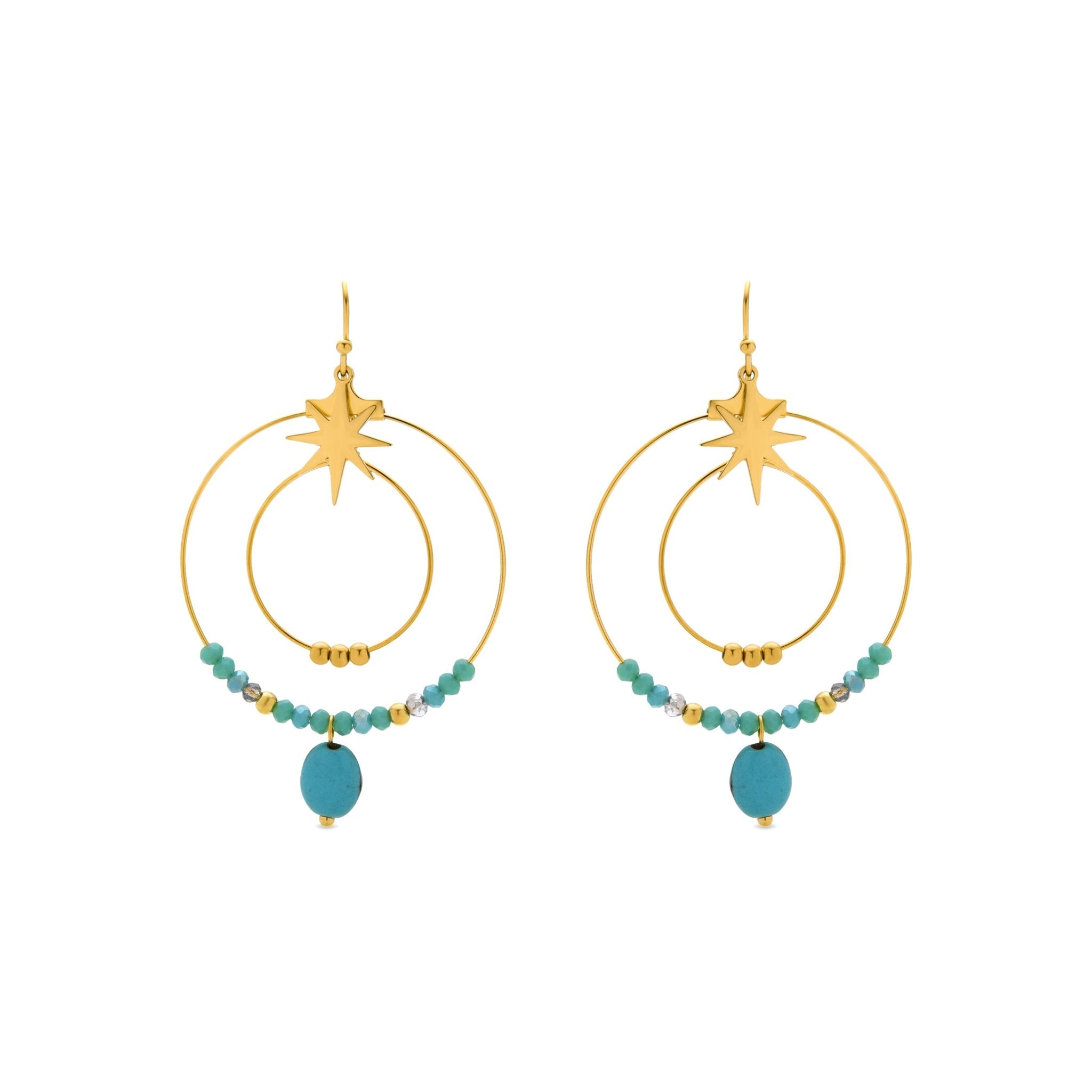 18k gold finish earrings