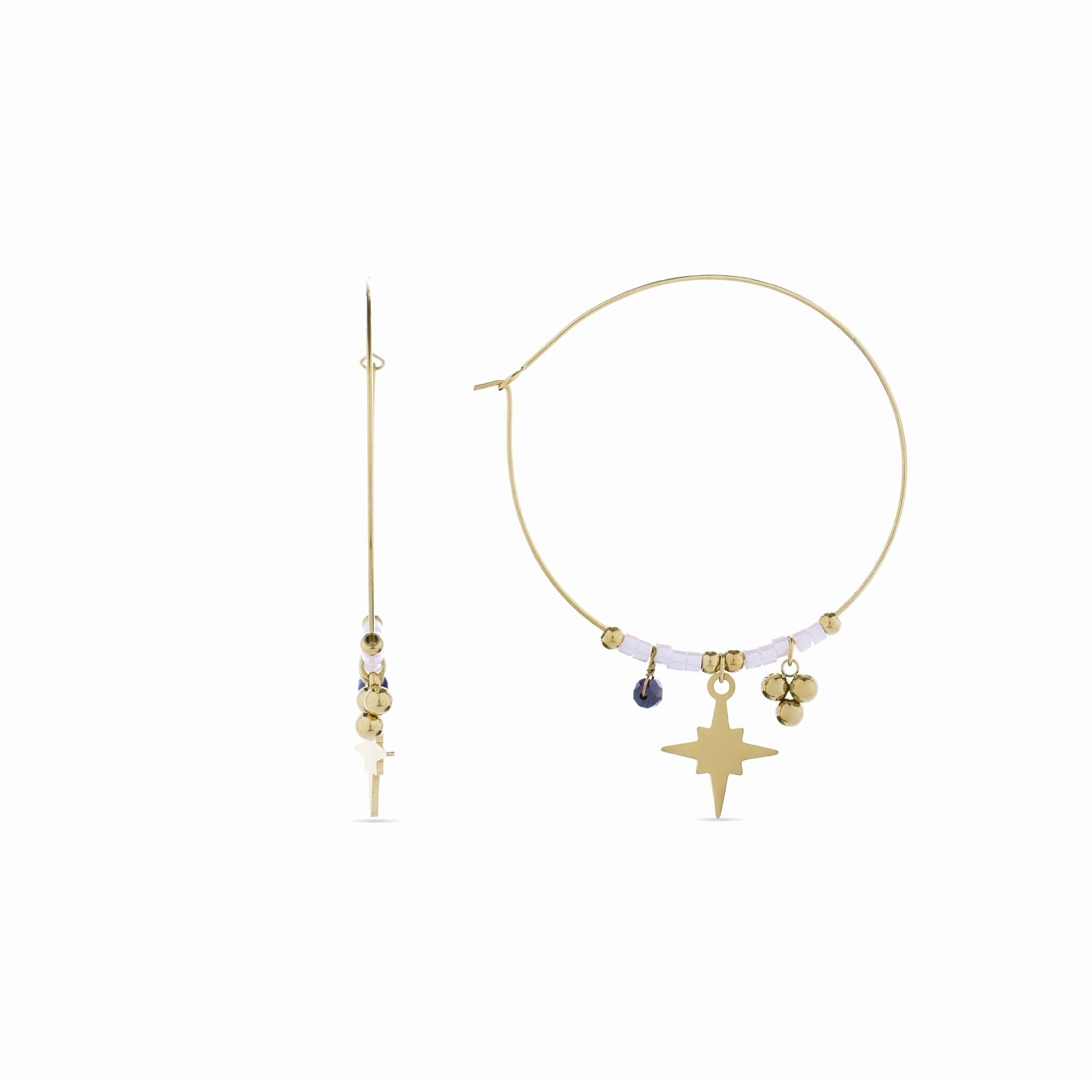 Pendientes acabado oro 18k