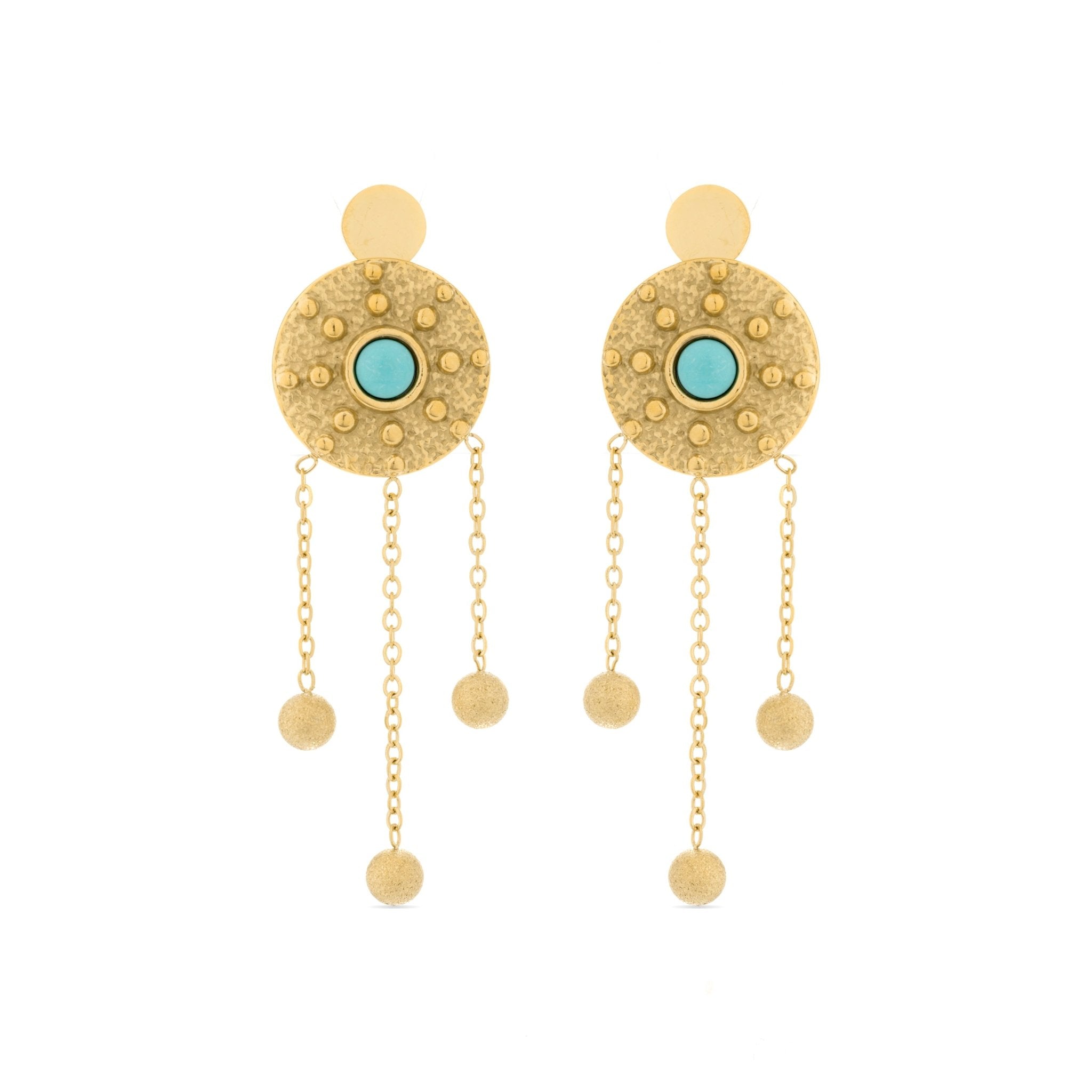 18k gold finish earrings