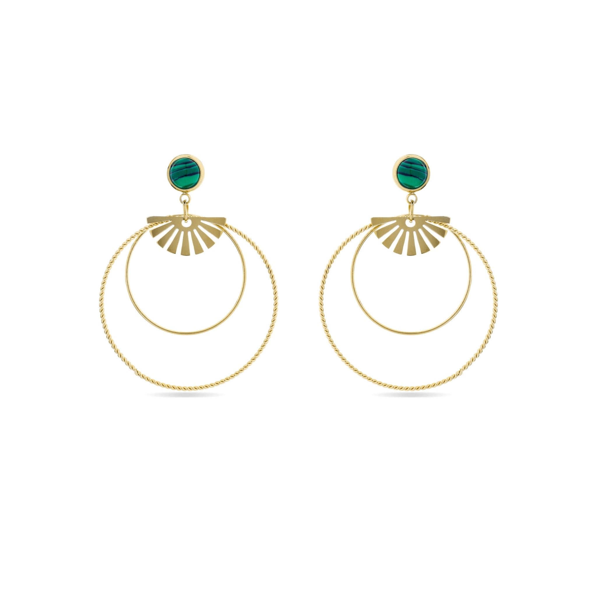 Pendientes acabado oro 18k
