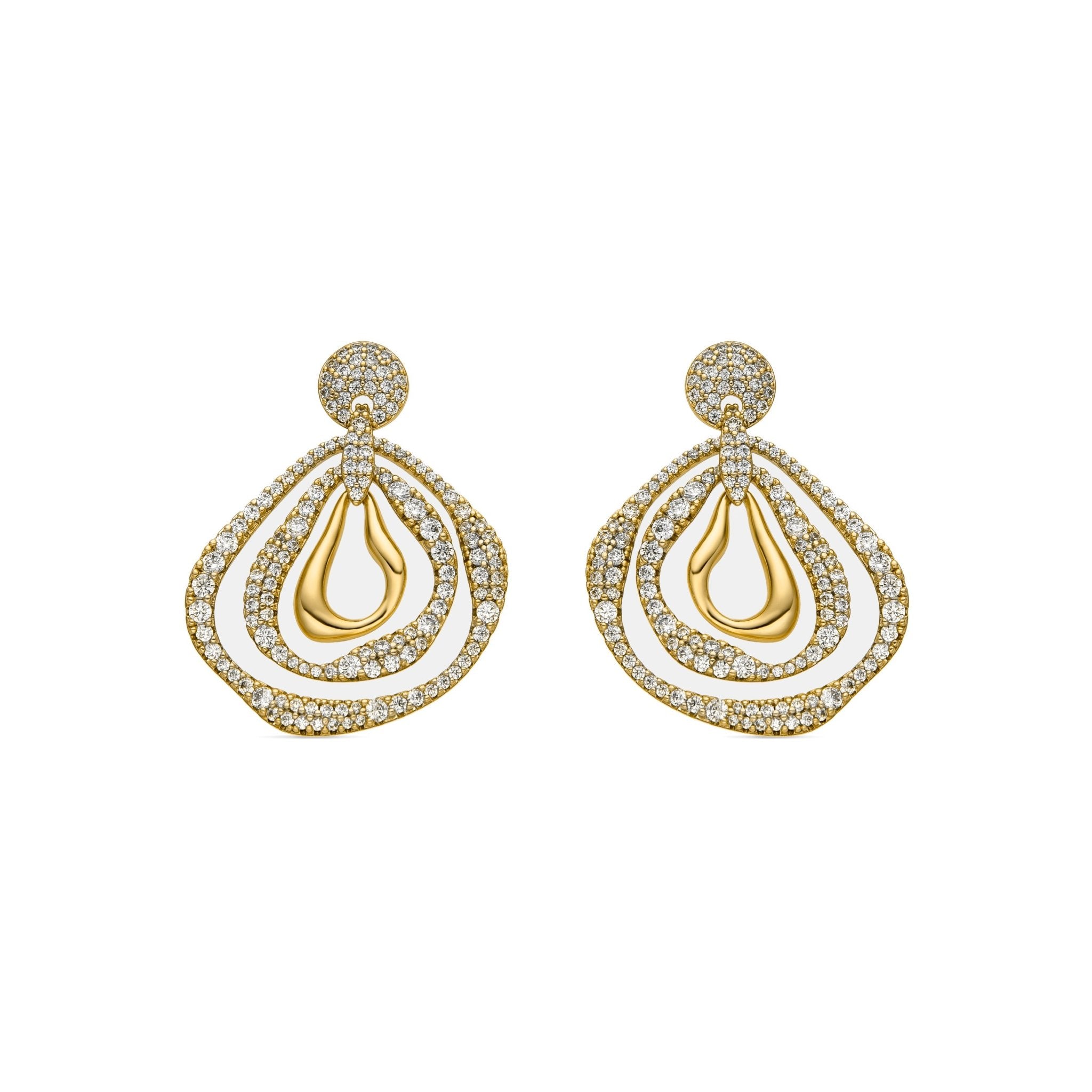 18k gold finish earrings