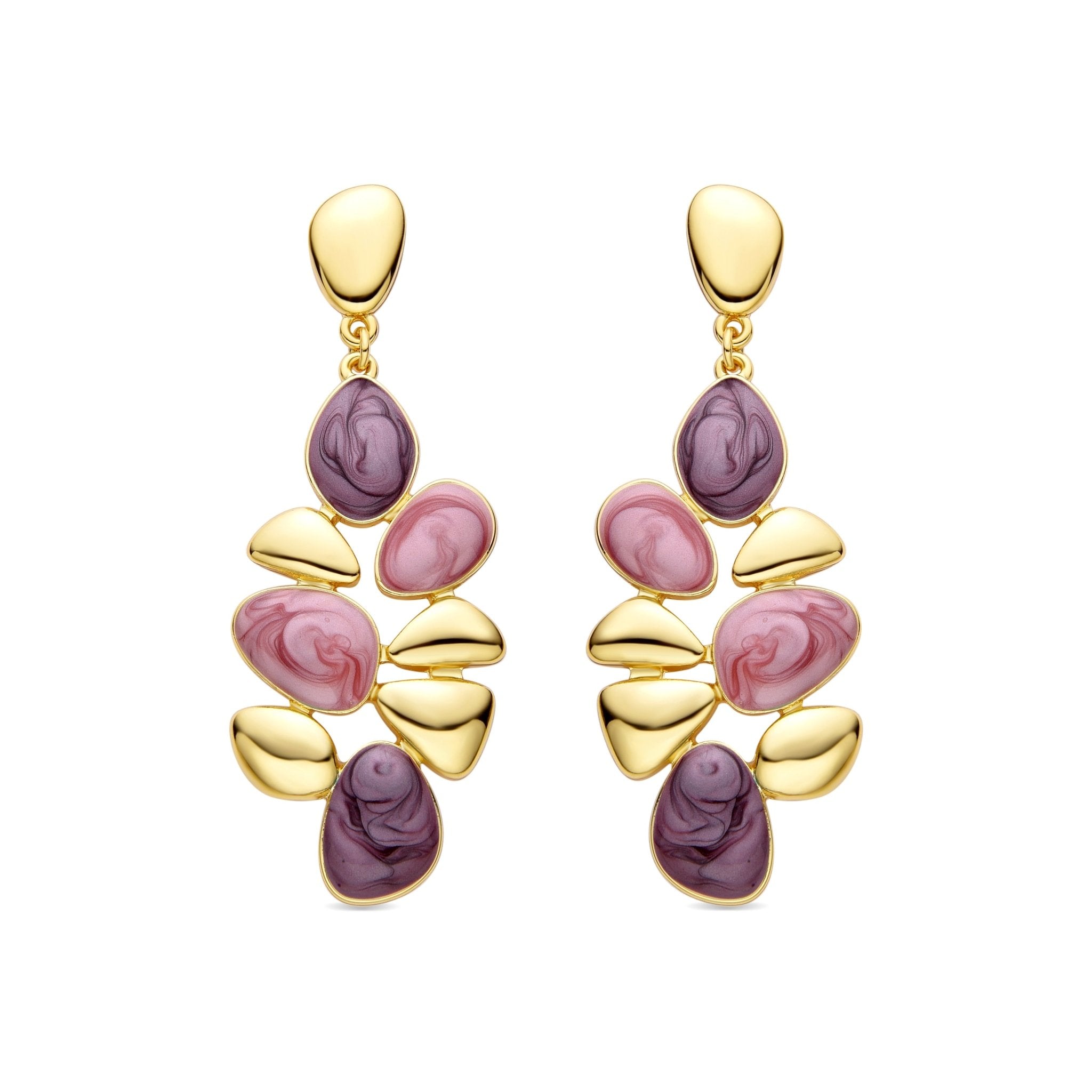 Pendientes acabado oro 18k