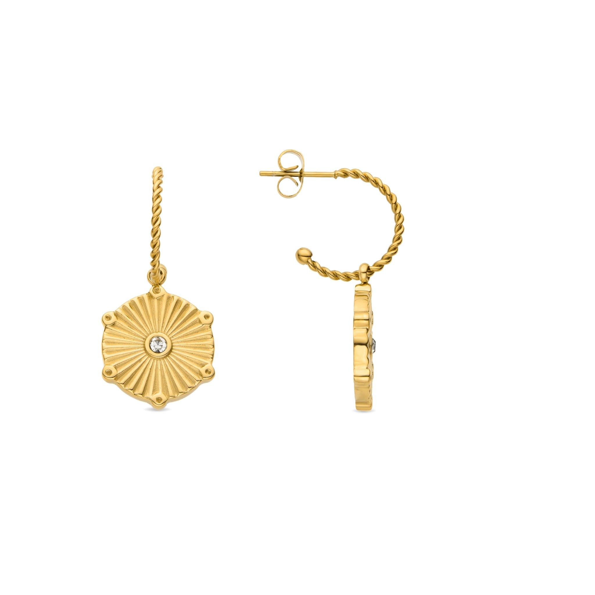 18k gold finish earrings