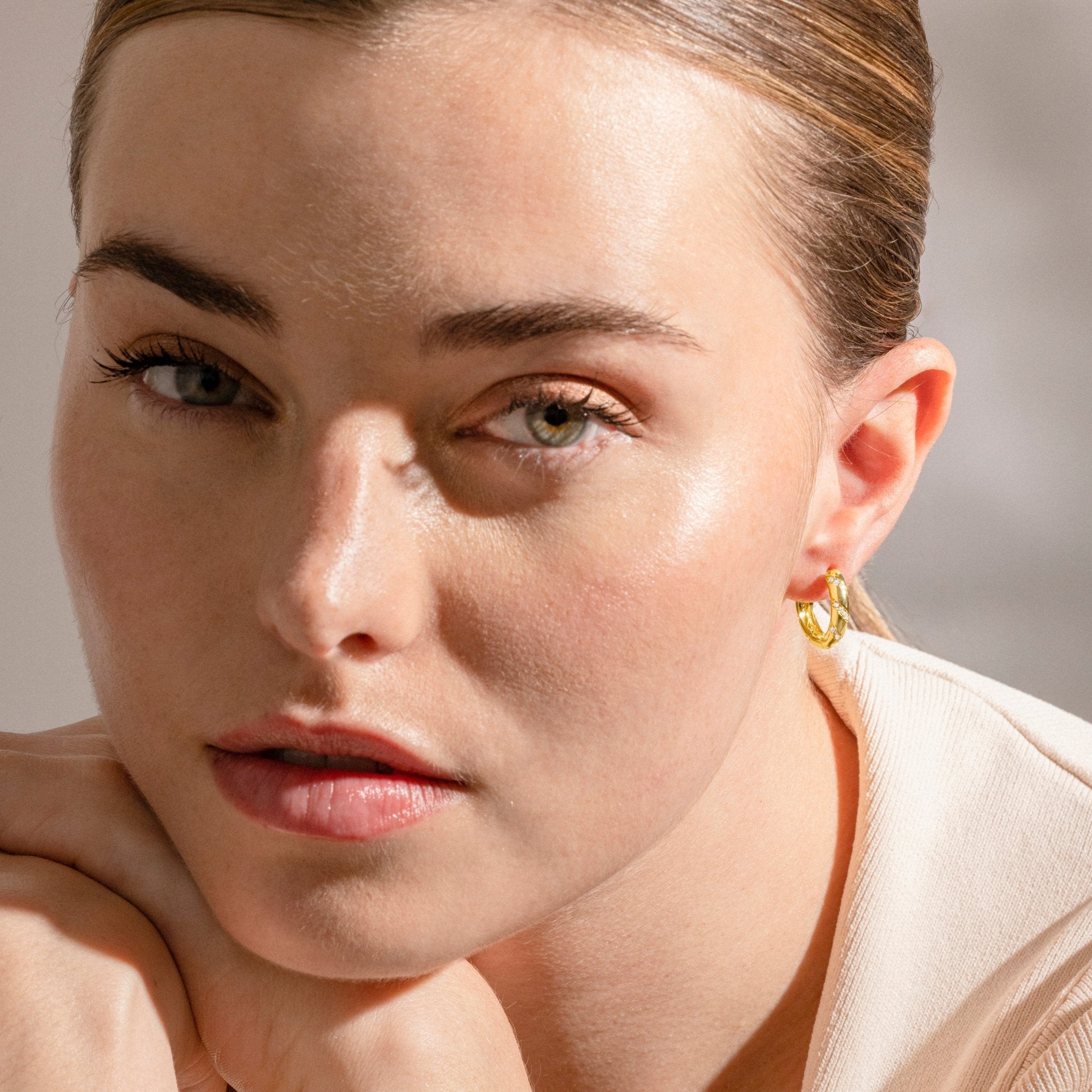 Boucles d'oreilles finition or jaune 18k