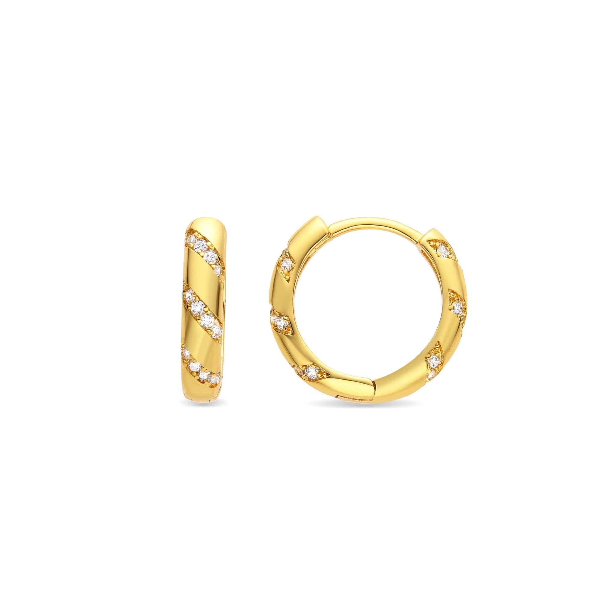 Boucles d'oreilles finition or jaune 18k
