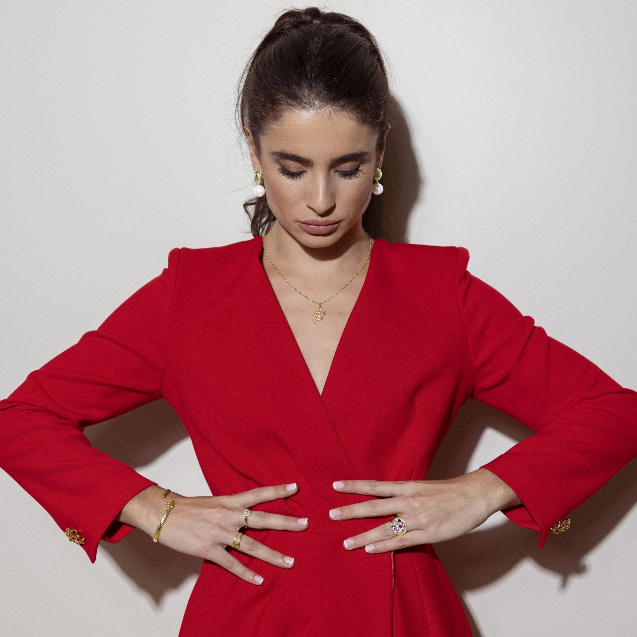 Pendientes acabado Oro Amarillo de 18 Kts - LUX BY LUX