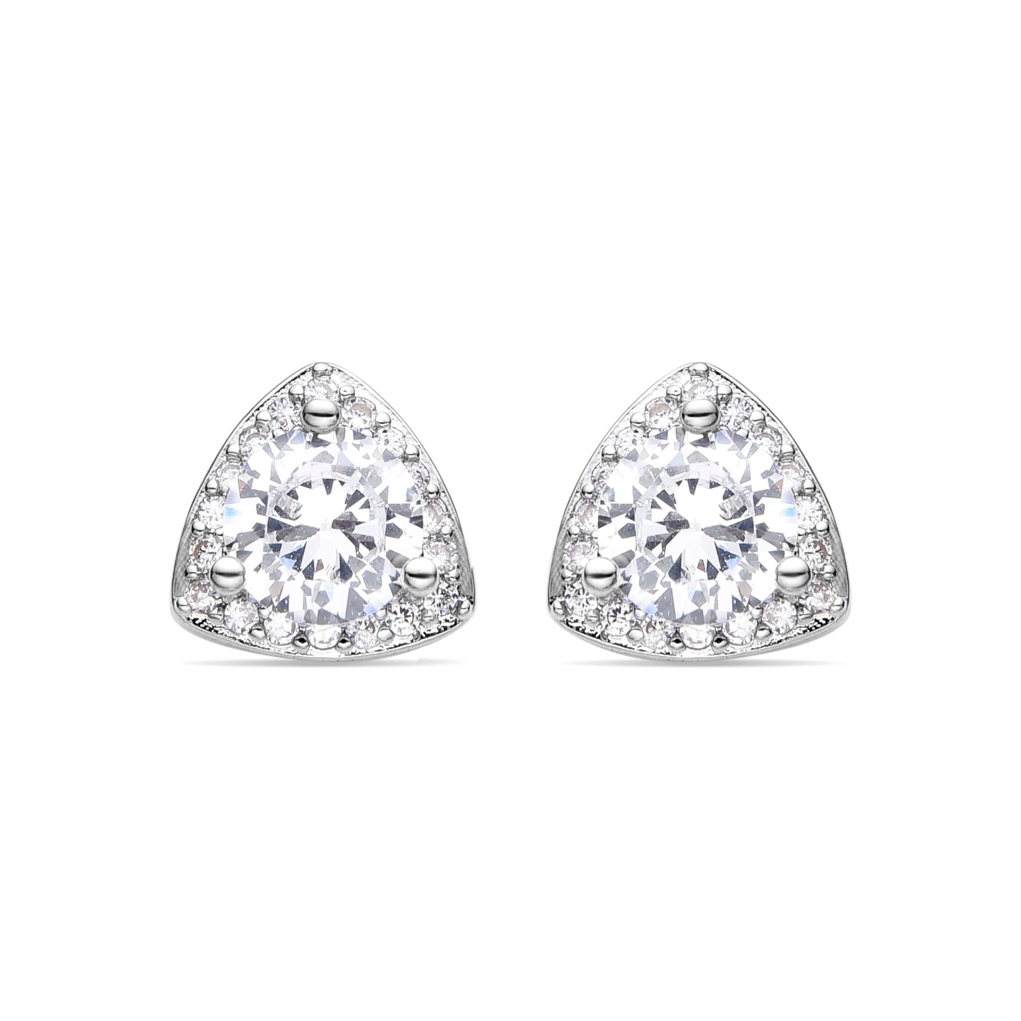 Silver finish earrings