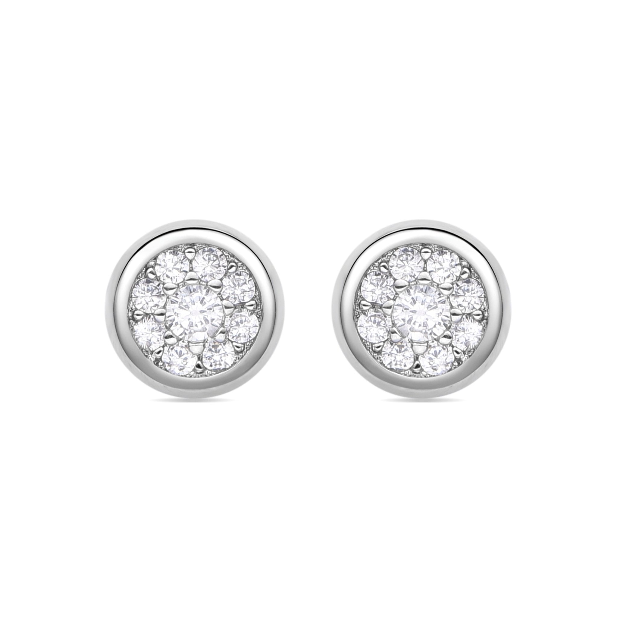 Silver finish earrings