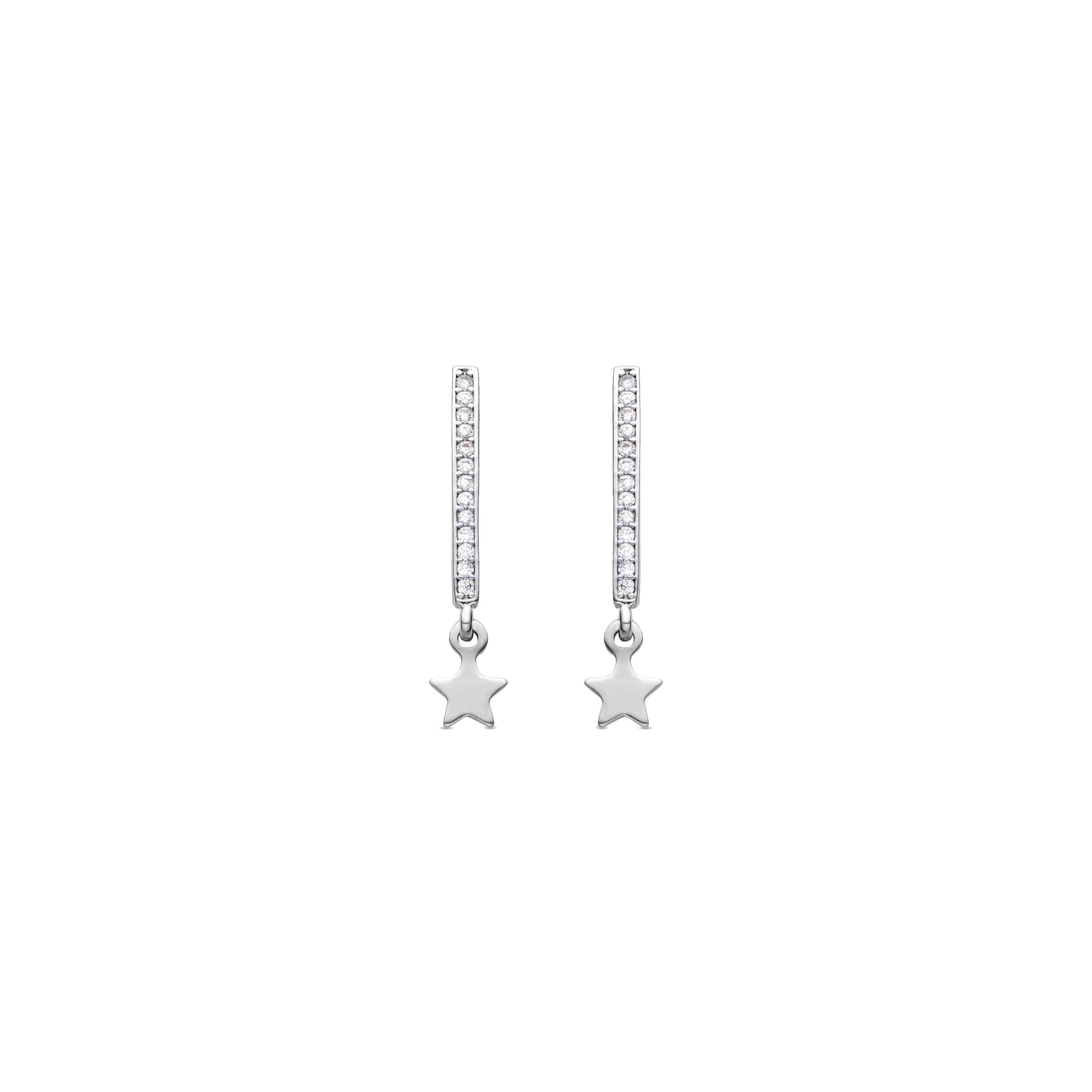 Silver finish earrings