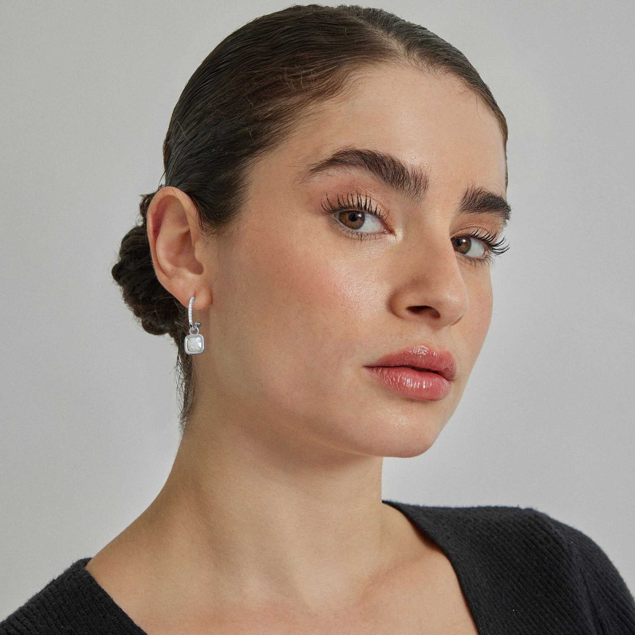 Boucles d'oreilles finition argent