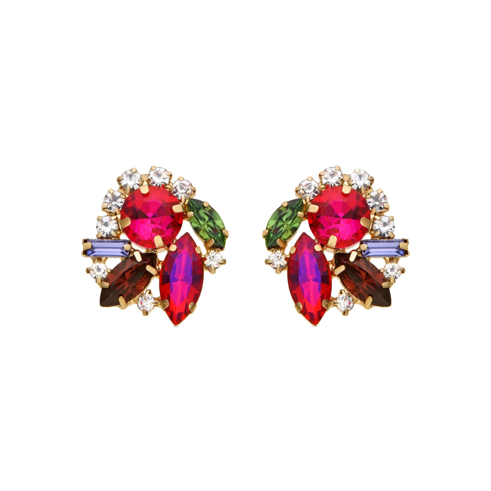 Earrings finished in 18k yellow gold