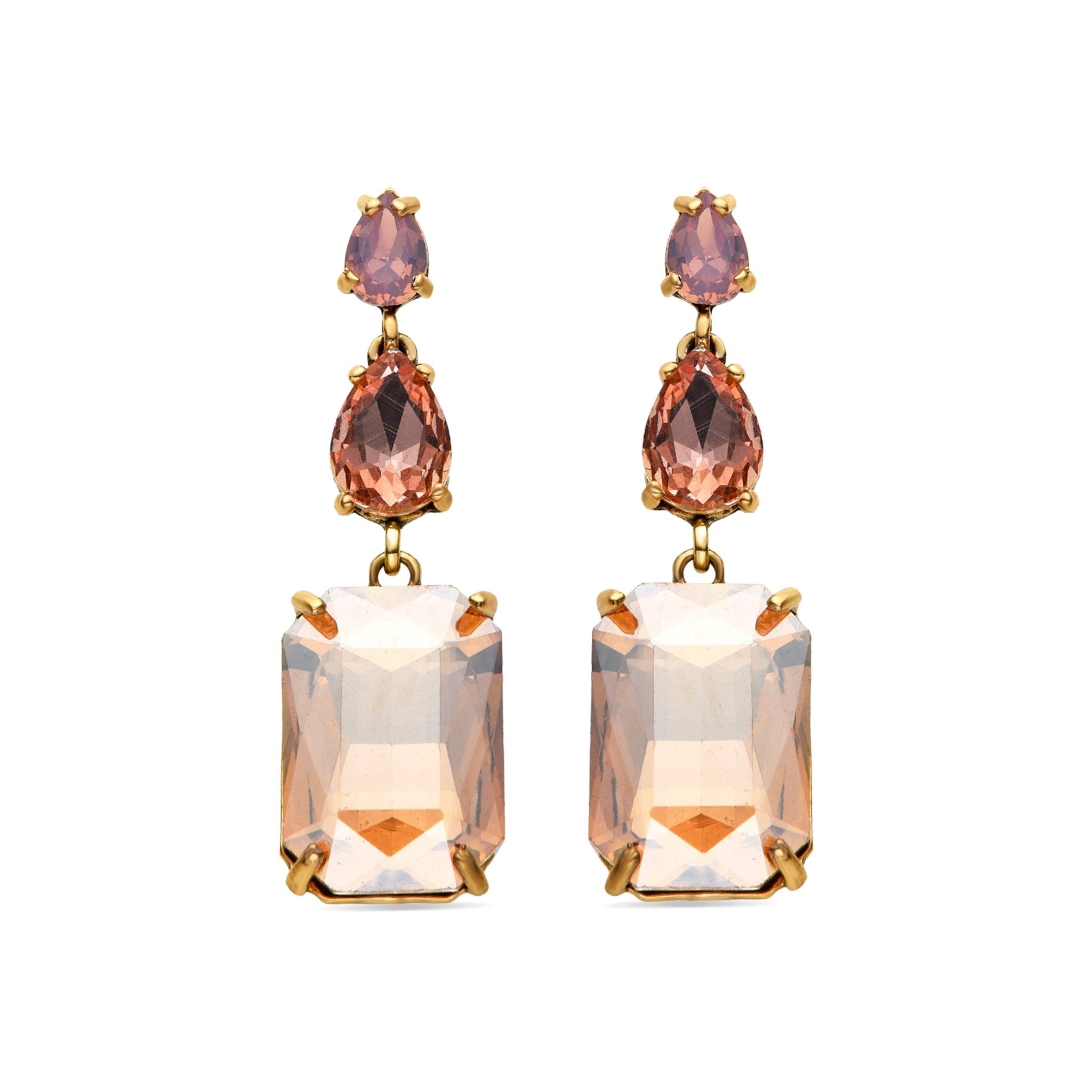 Earrings finished in 18k yellow gold