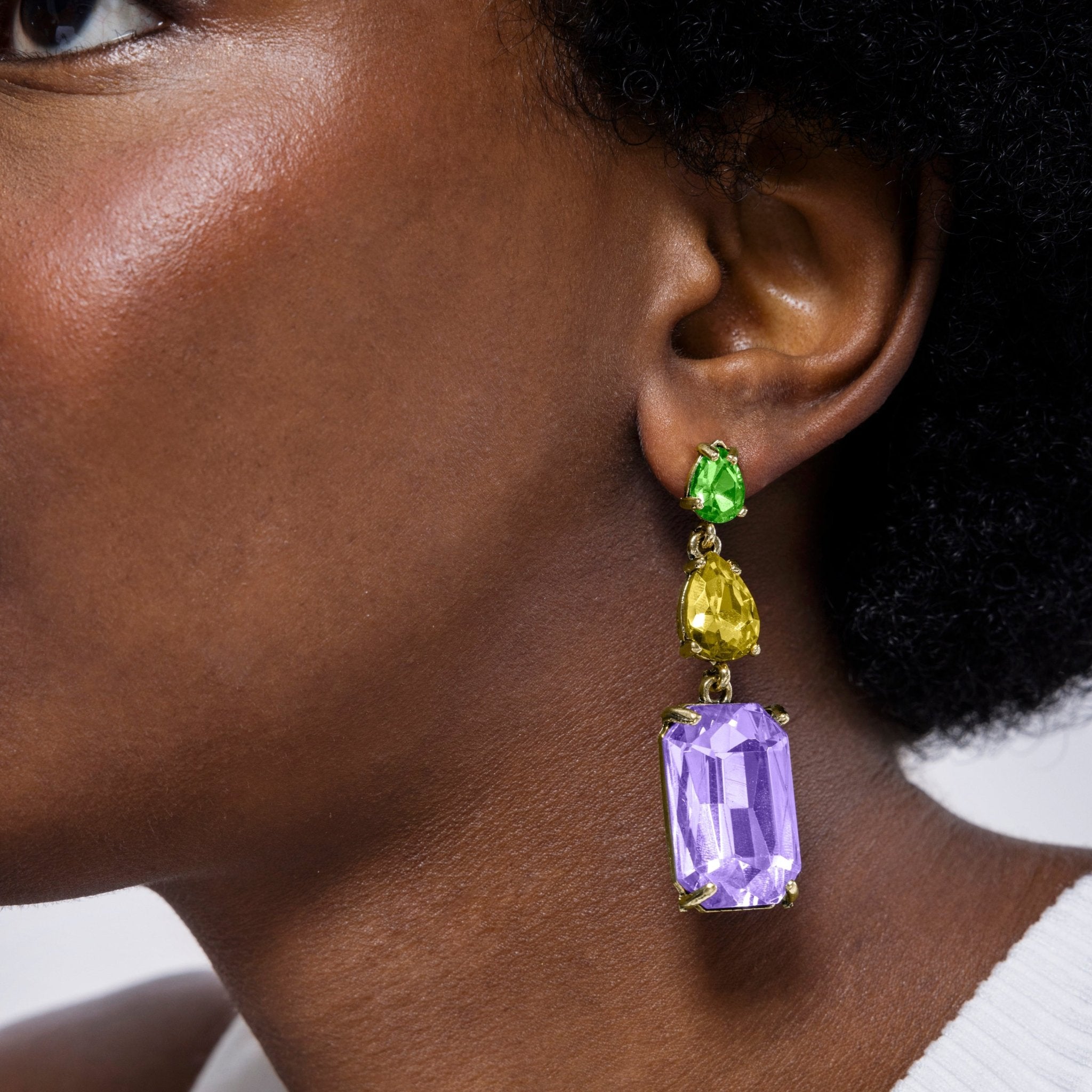 Pendientes acabados en oro amarillo 18k - LUX BY LUX