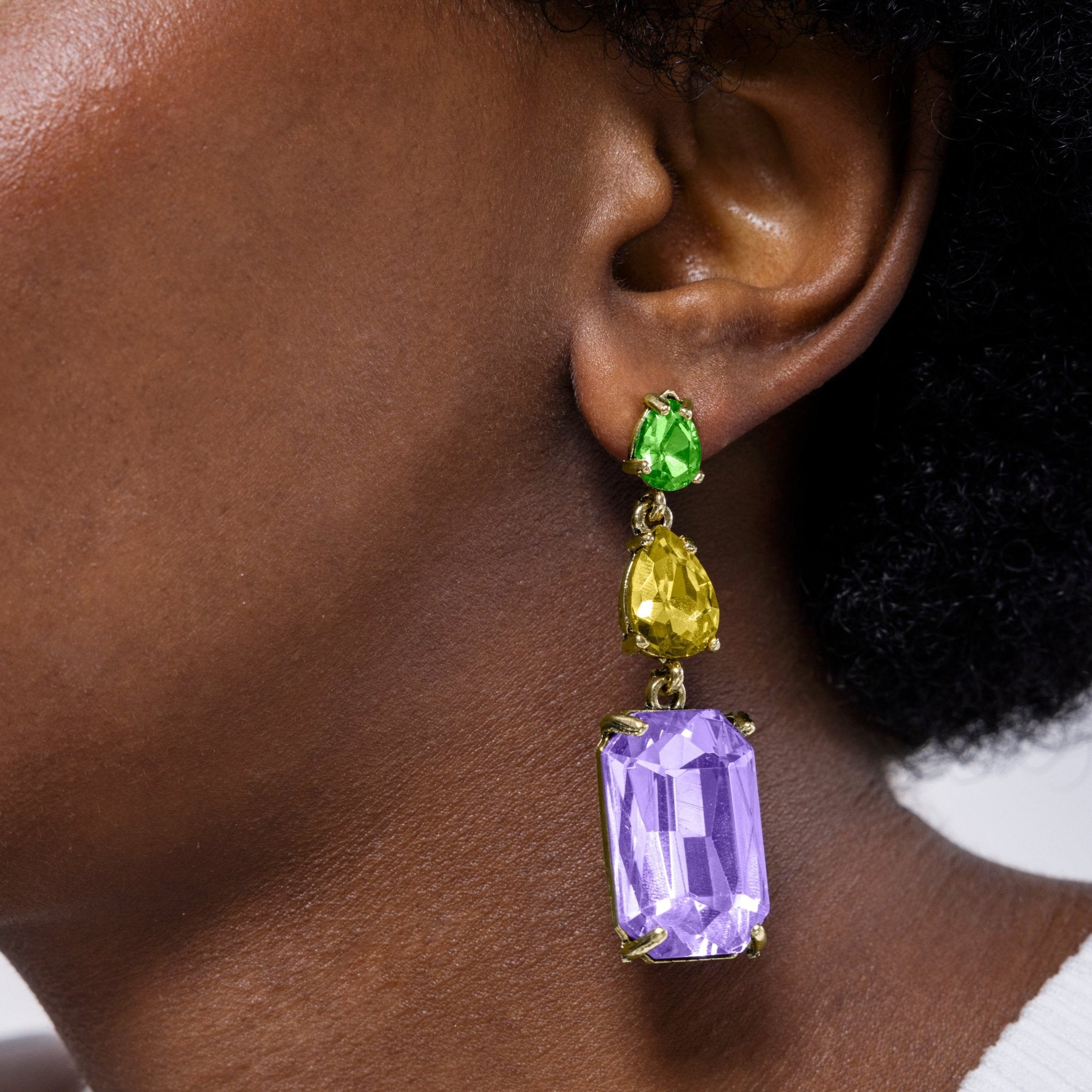 Pendientes acabados en oro amarillo 18k - LUX BY LUX