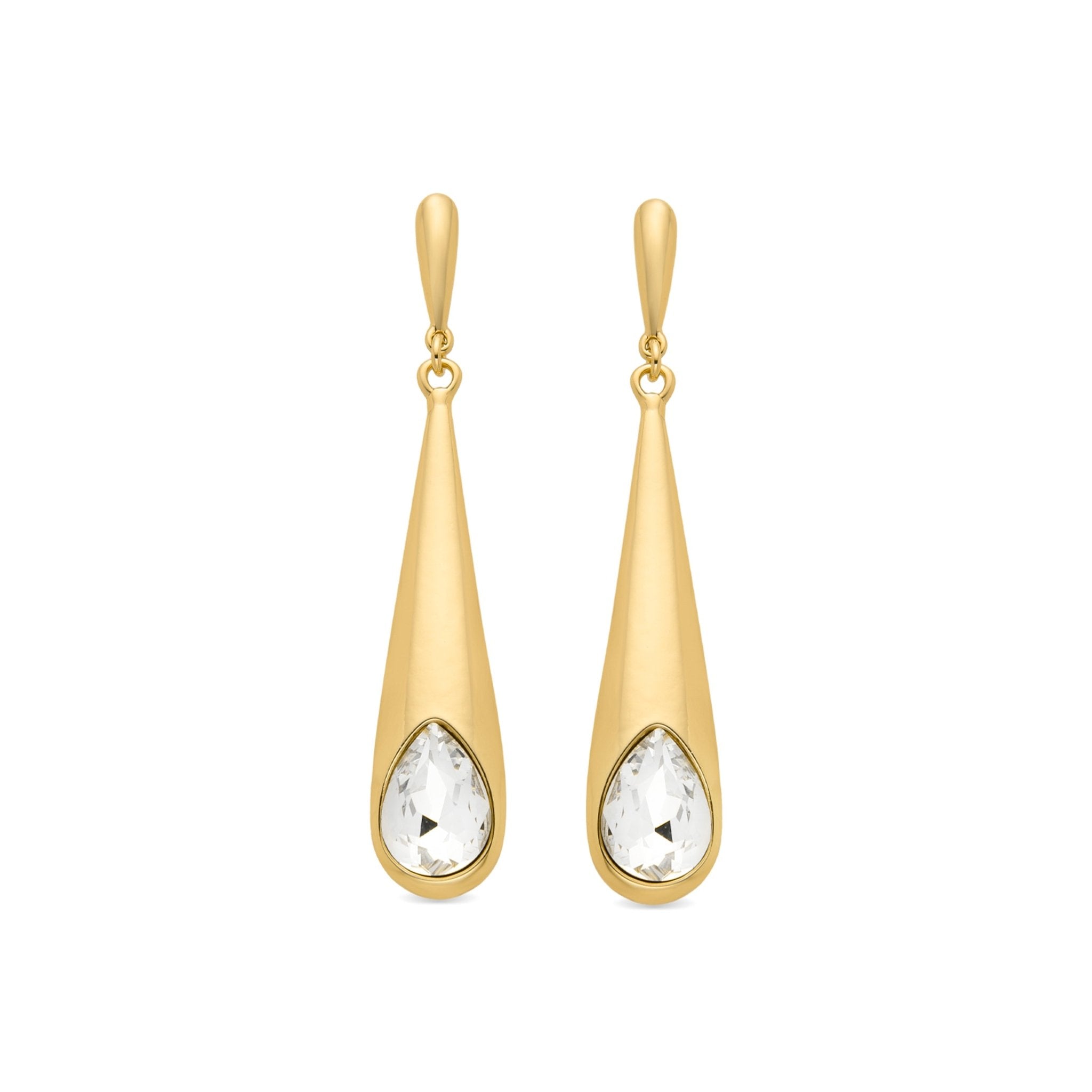 Earrings finished in 18k yellow gold