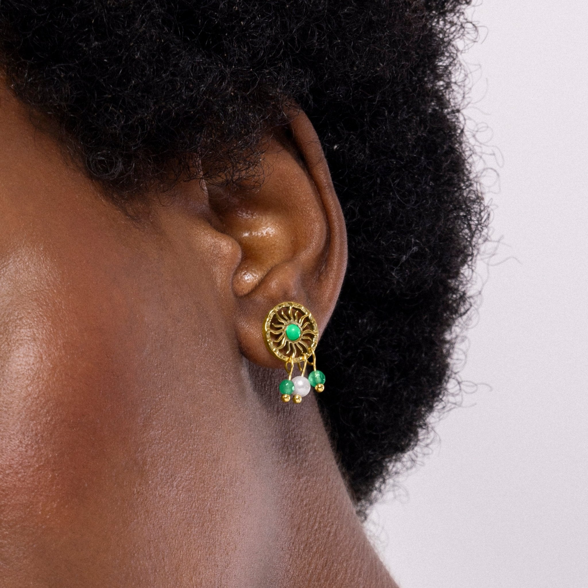 Pendientes acabados en oro amarillo 18k - LUX BY LUX