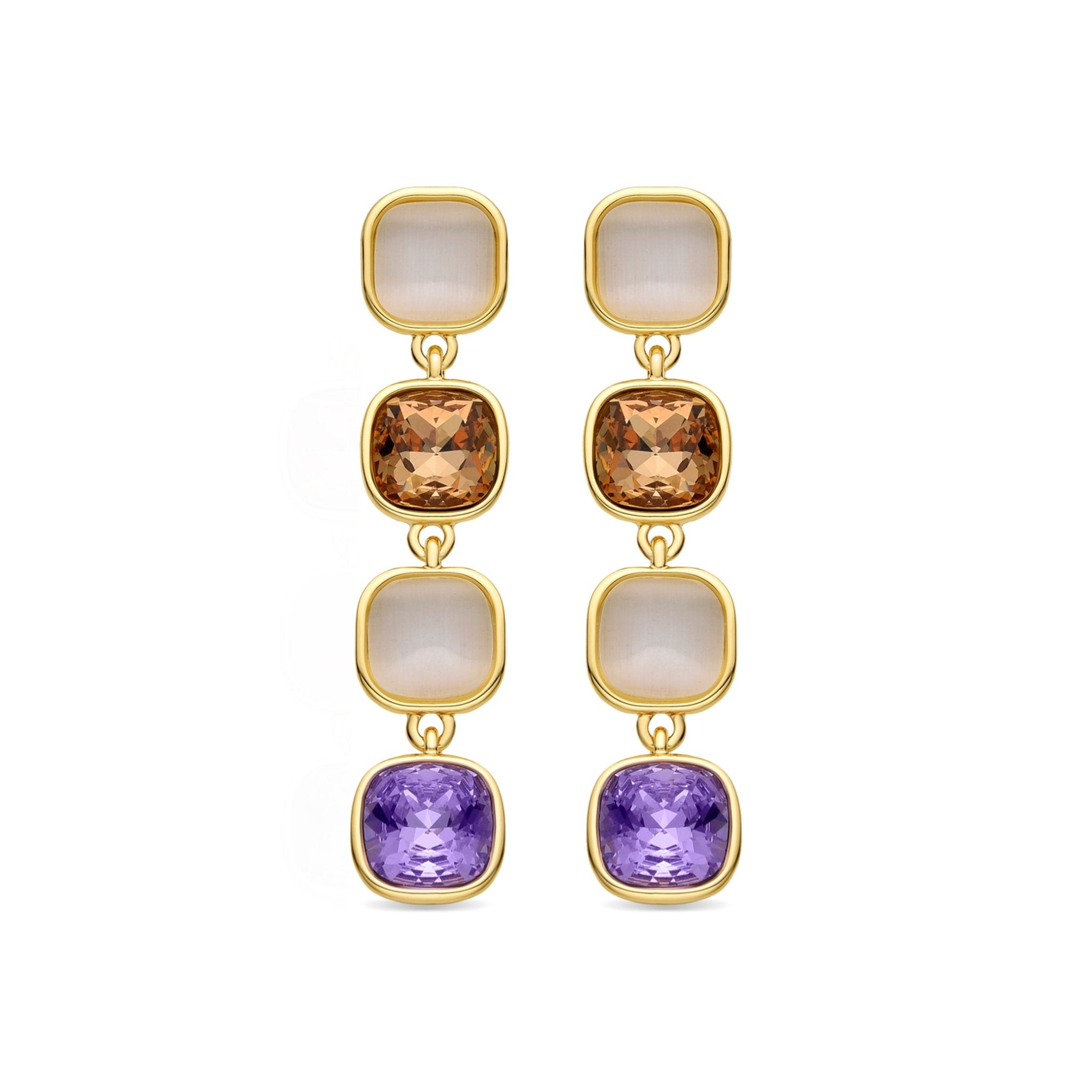 Pendientes acabados en oro amarillo 18K