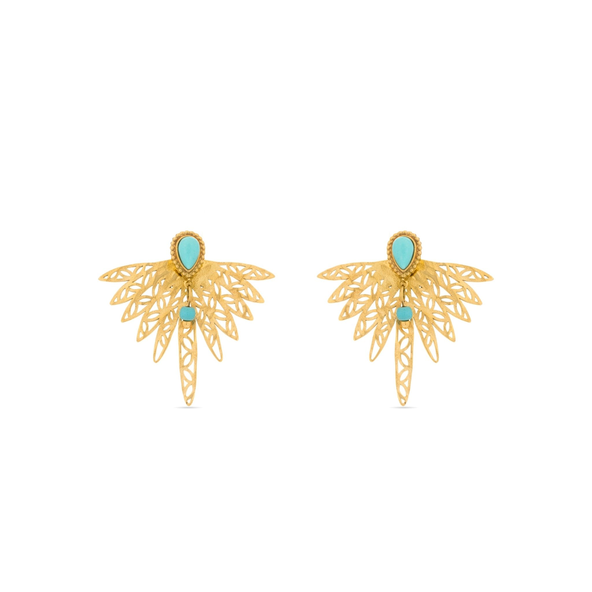 Boucles d'oreilles finition or jaune 18k