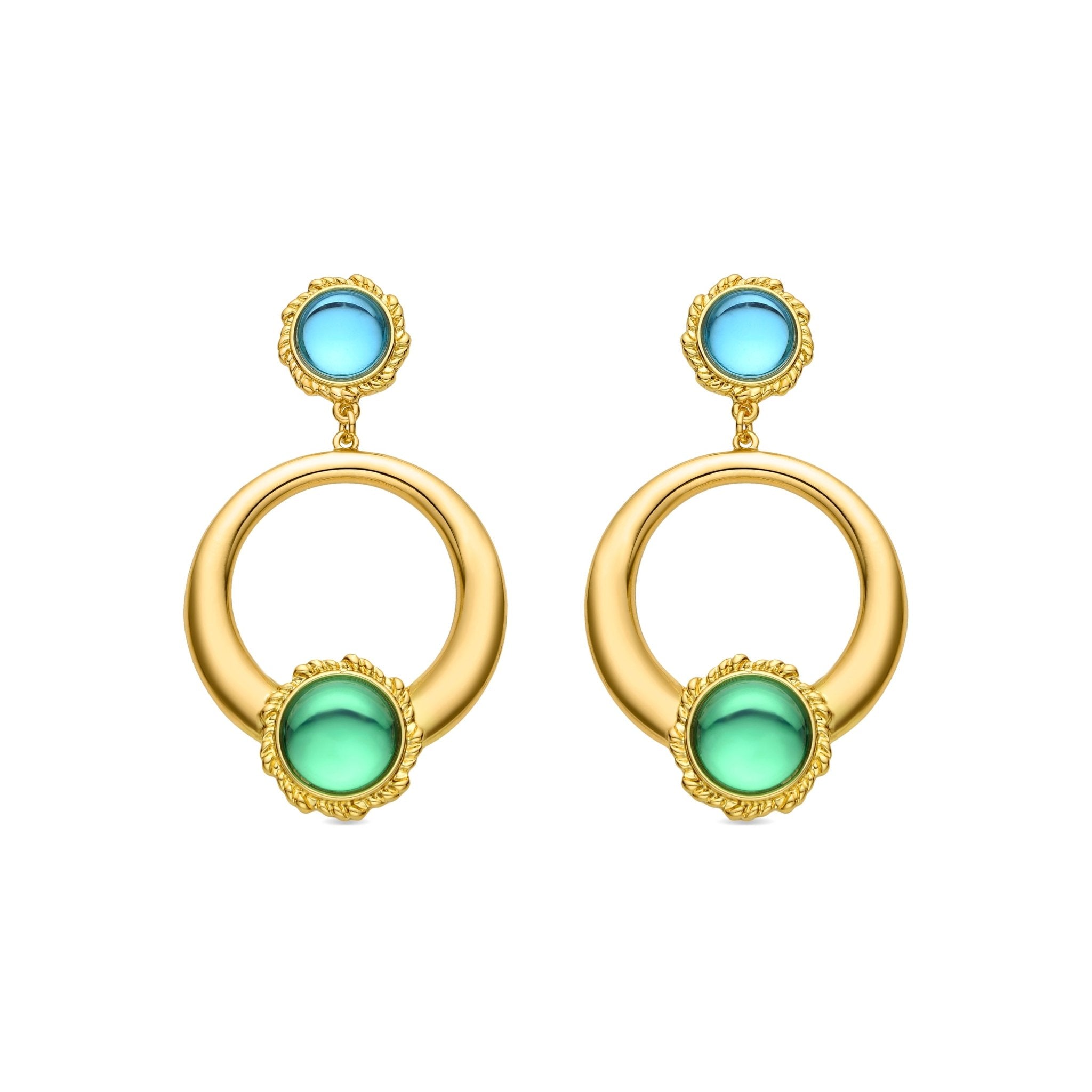 Pendientes acabados en oro amarillo 18K