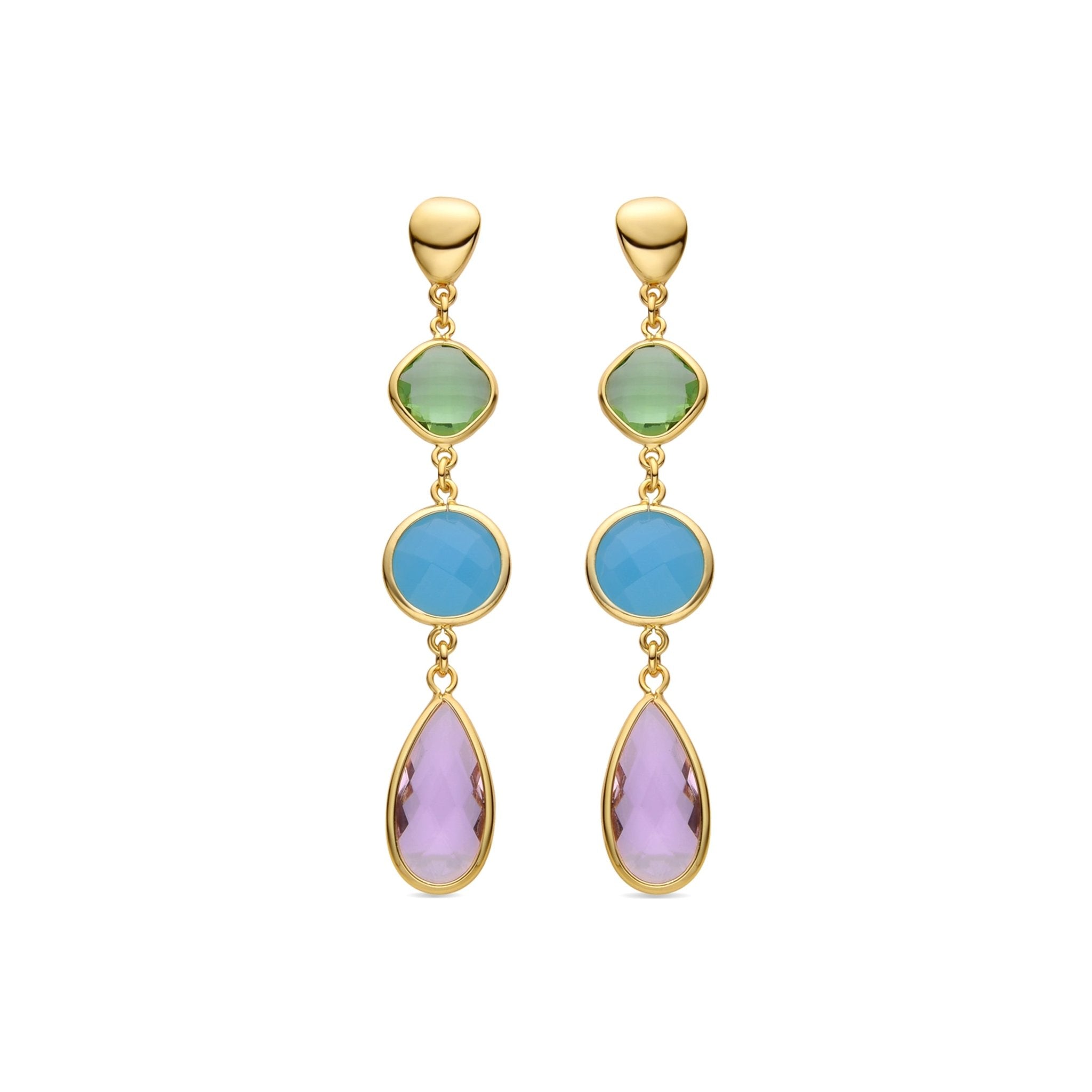 Earrings finished in 18k yellow gold