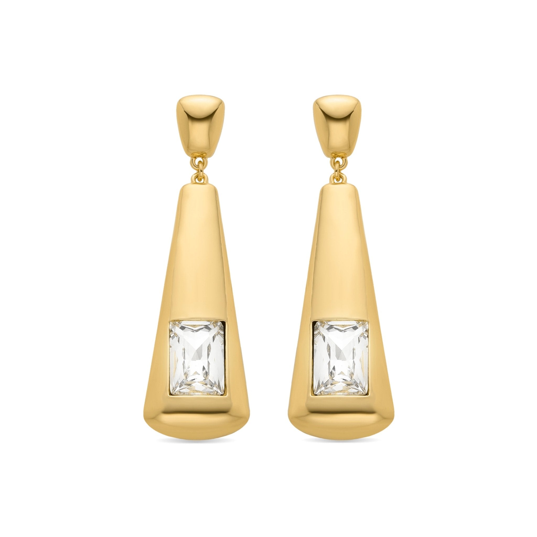 Earrings finished in 18k yellow gold