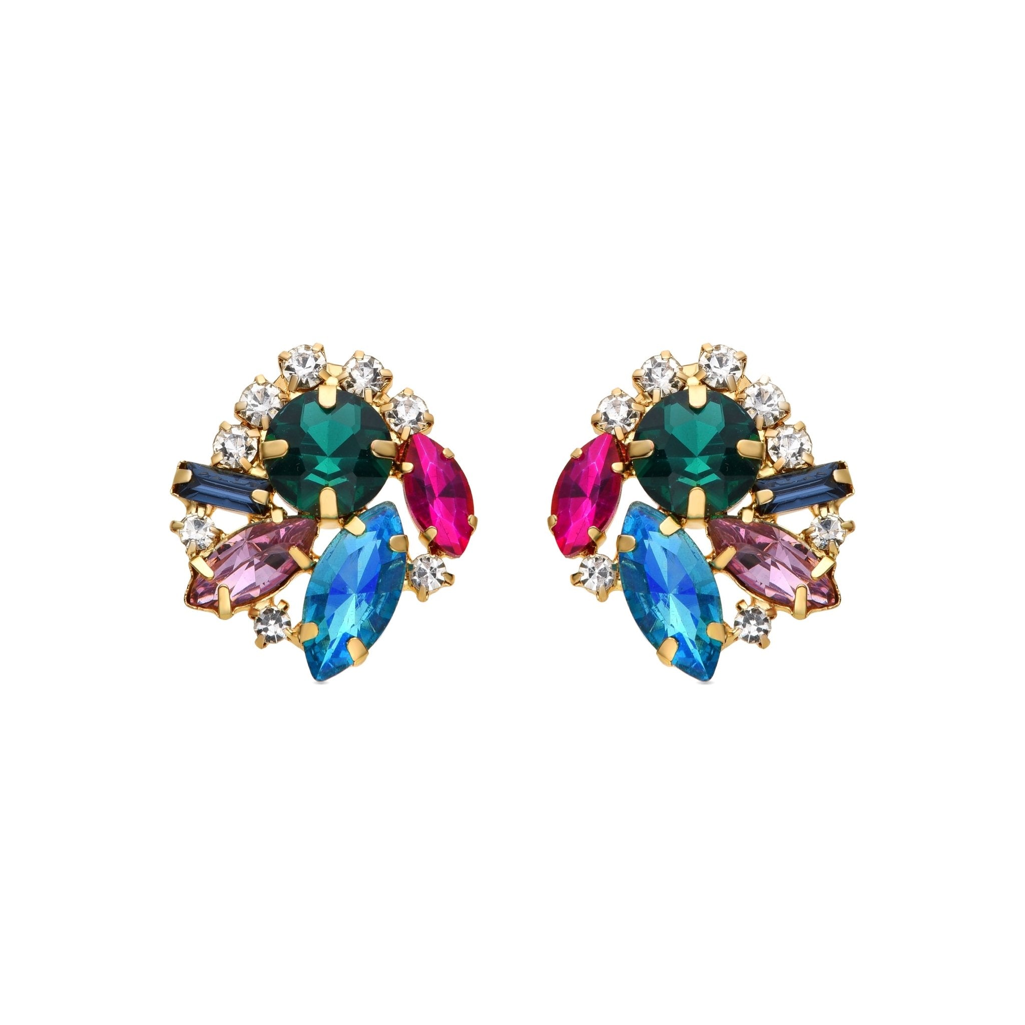 Earrings finished in 18k yellow gold