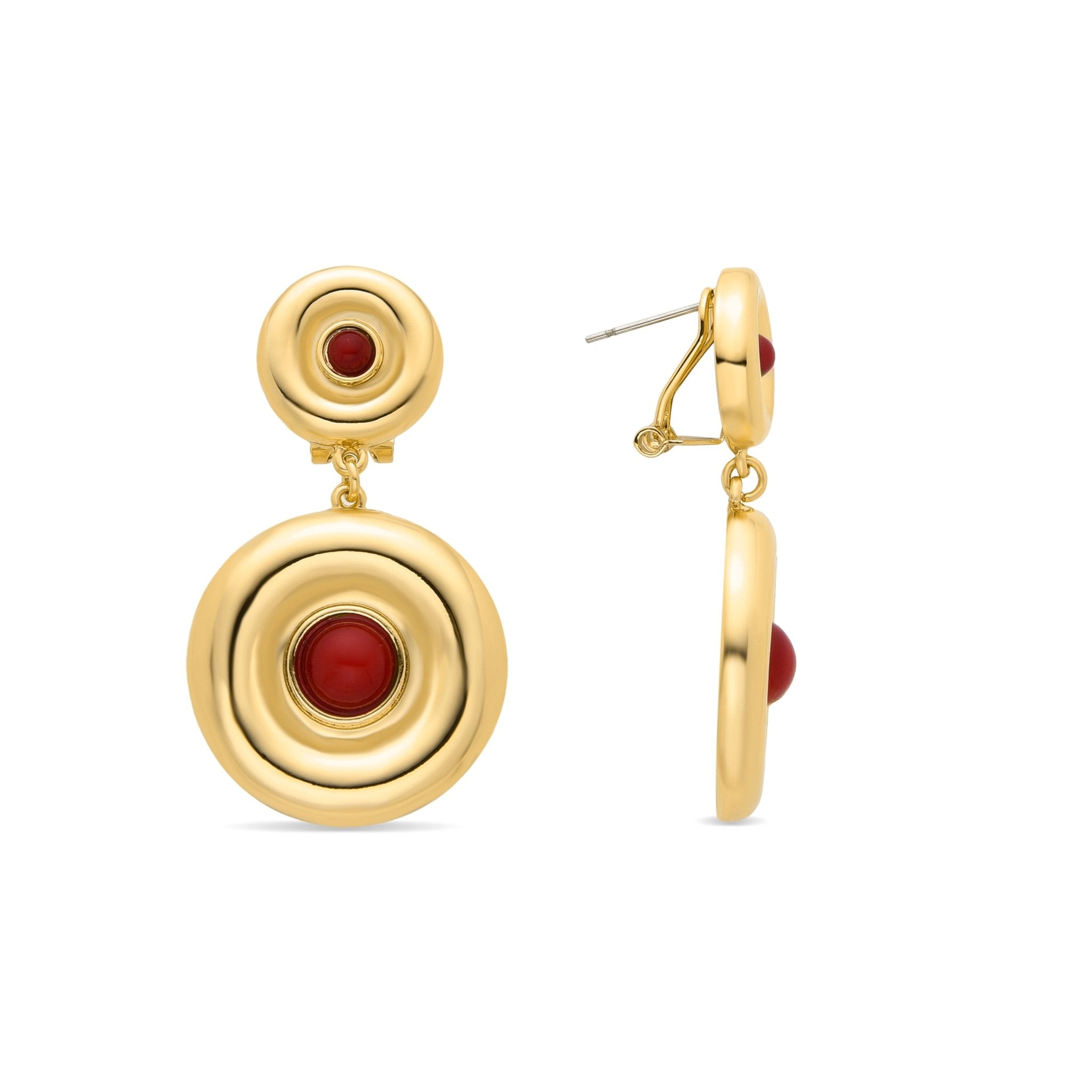 Earrings finished in 18k yellow gold