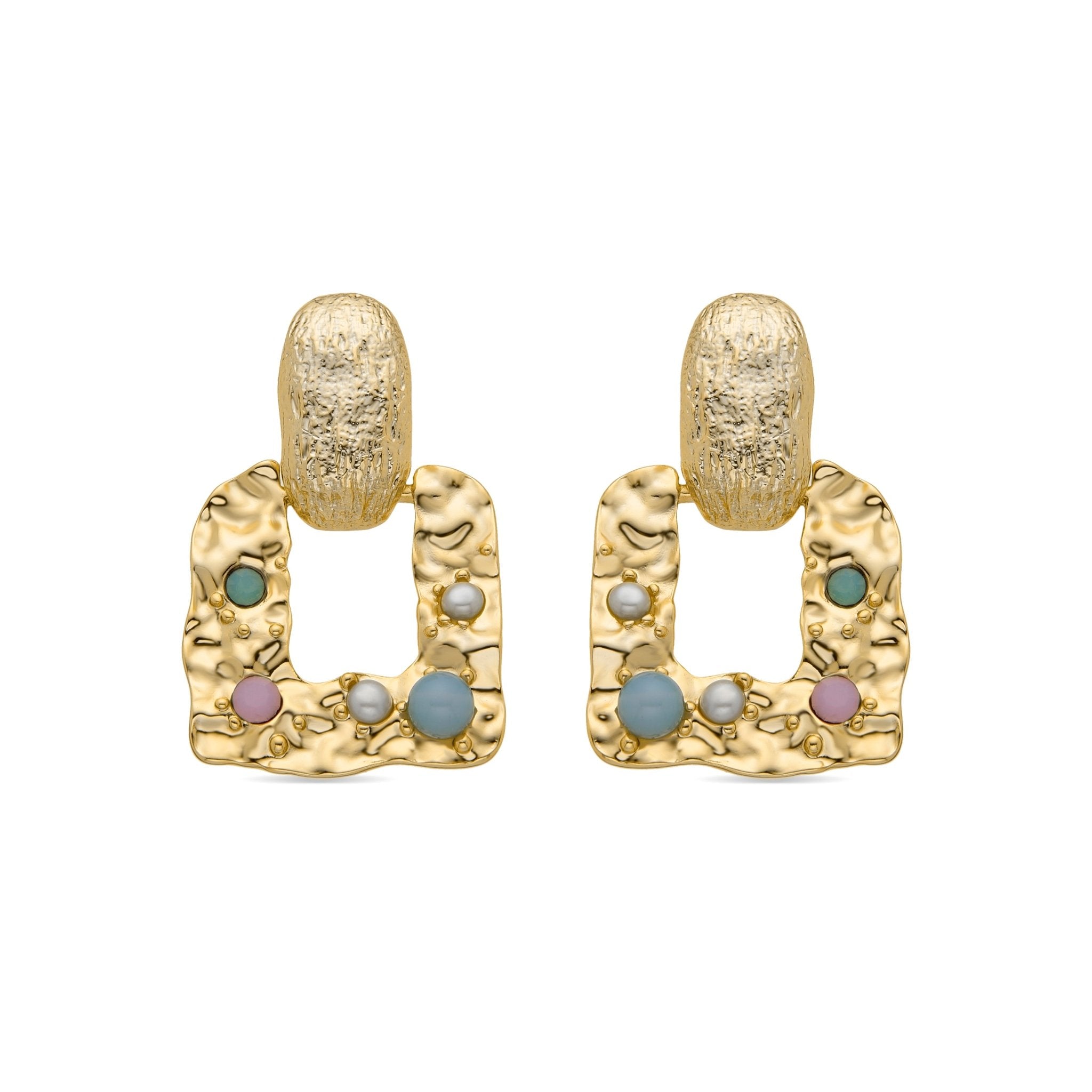 Earrings finished in 18k yellow gold