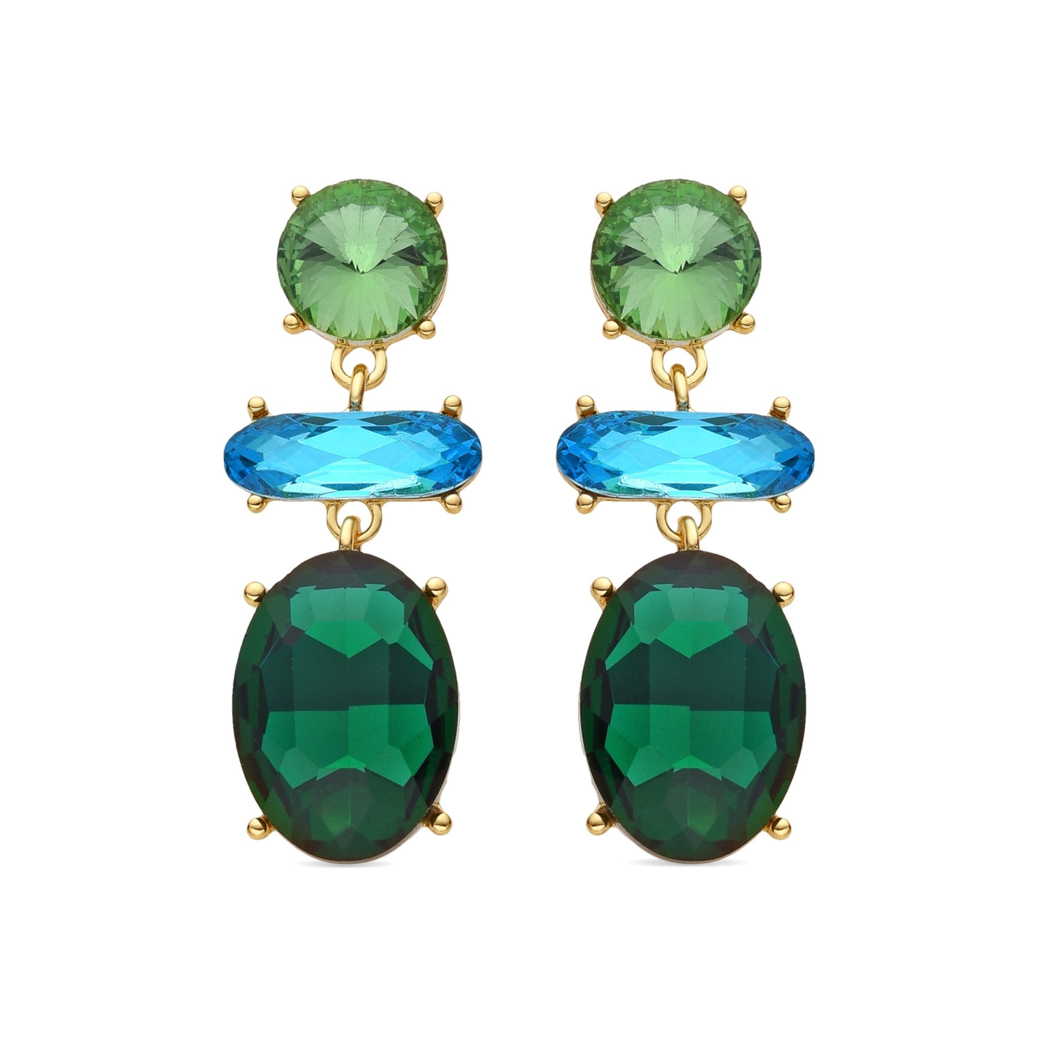 Earrings finished in 18k yellow gold