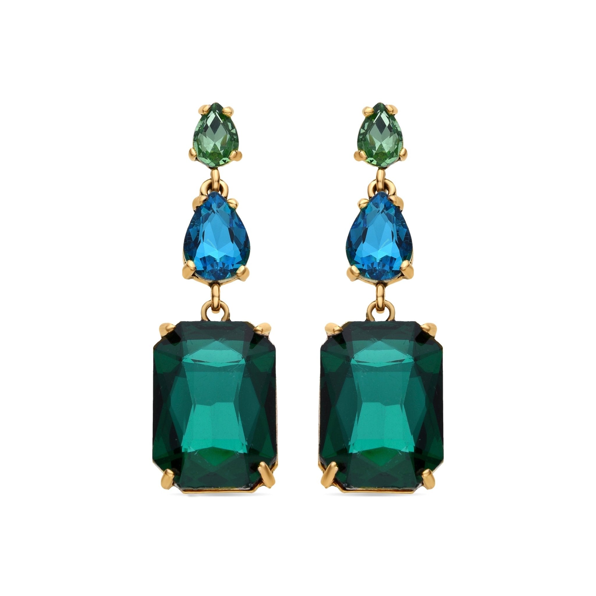 Earrings finished in 18k yellow gold