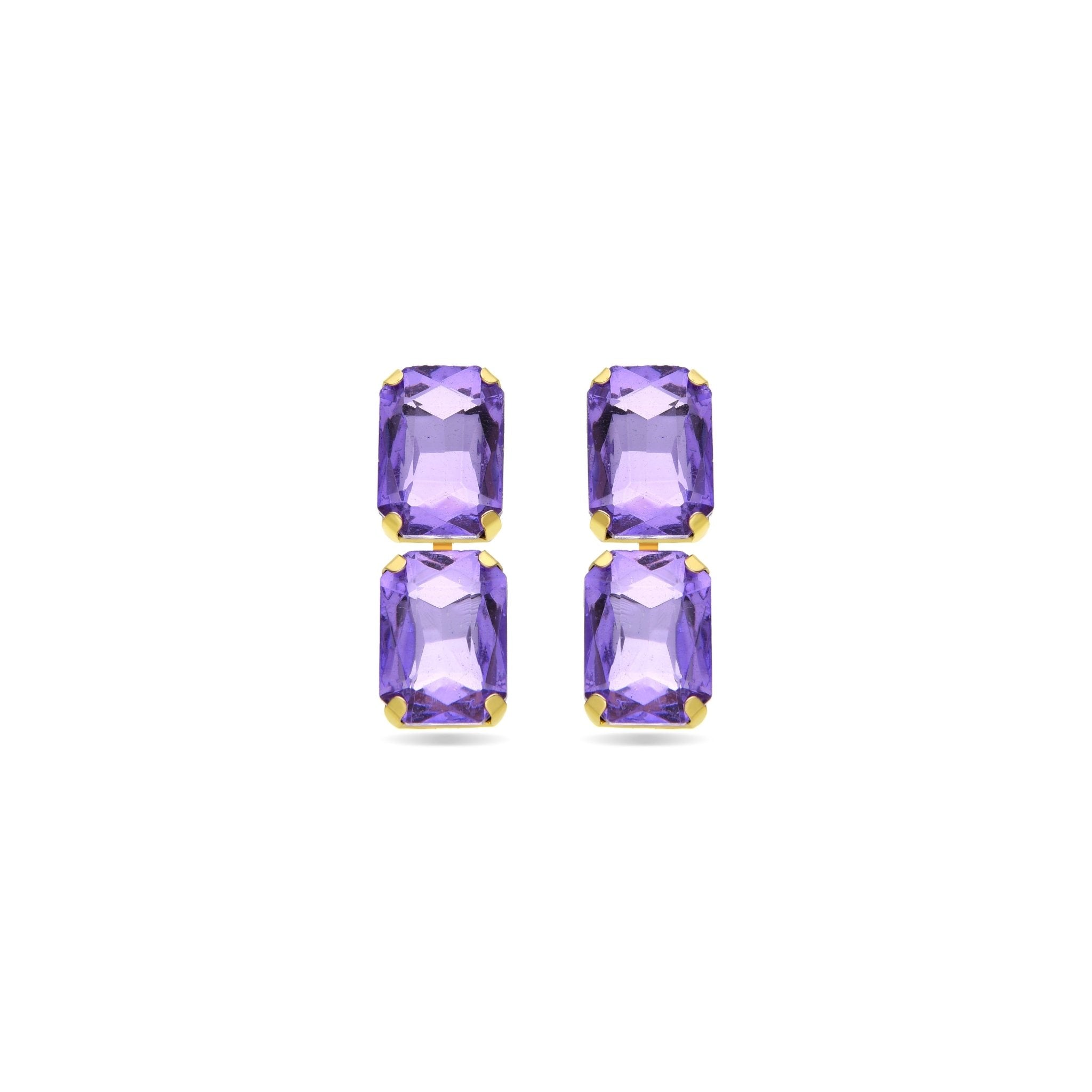 Earrings finished in 18k yellow gold