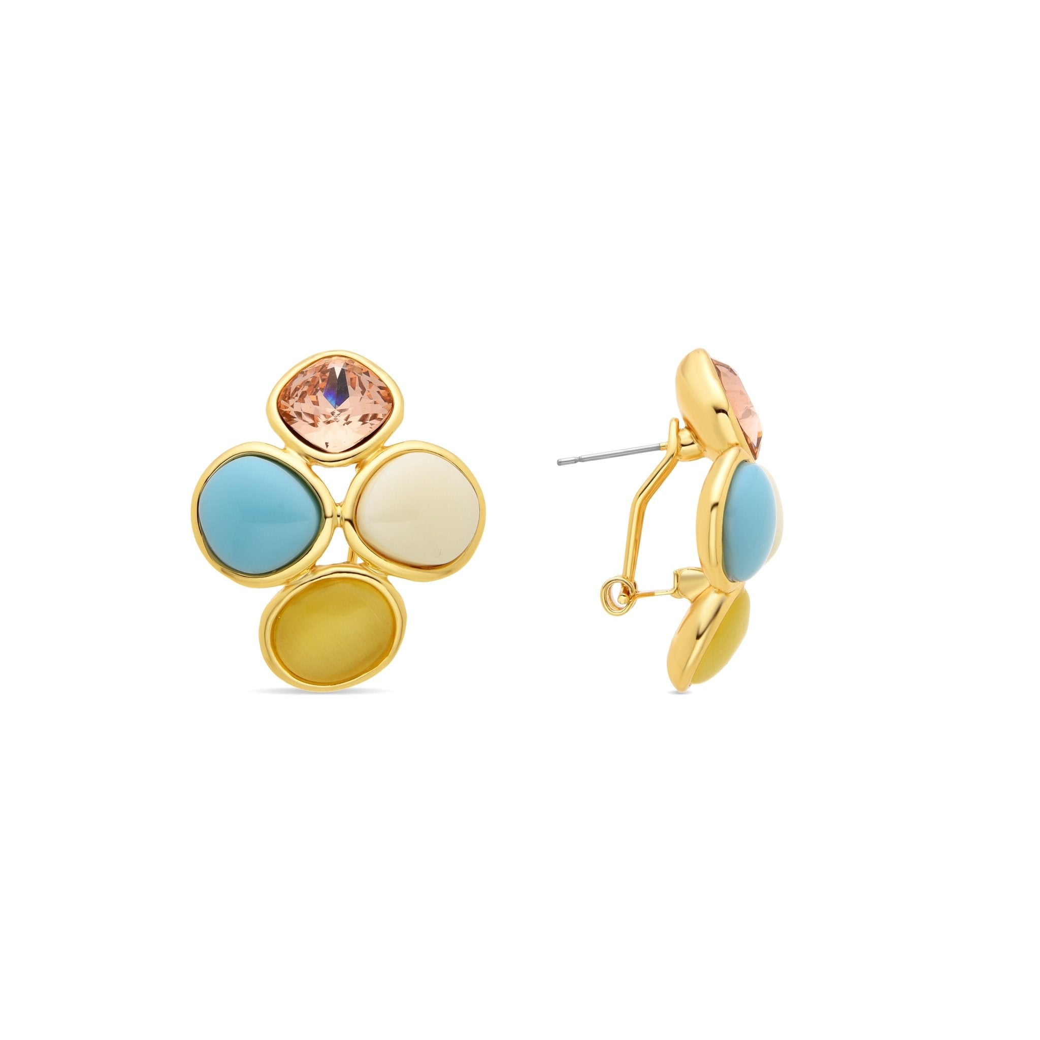 Earrings finished in 18k yellow gold