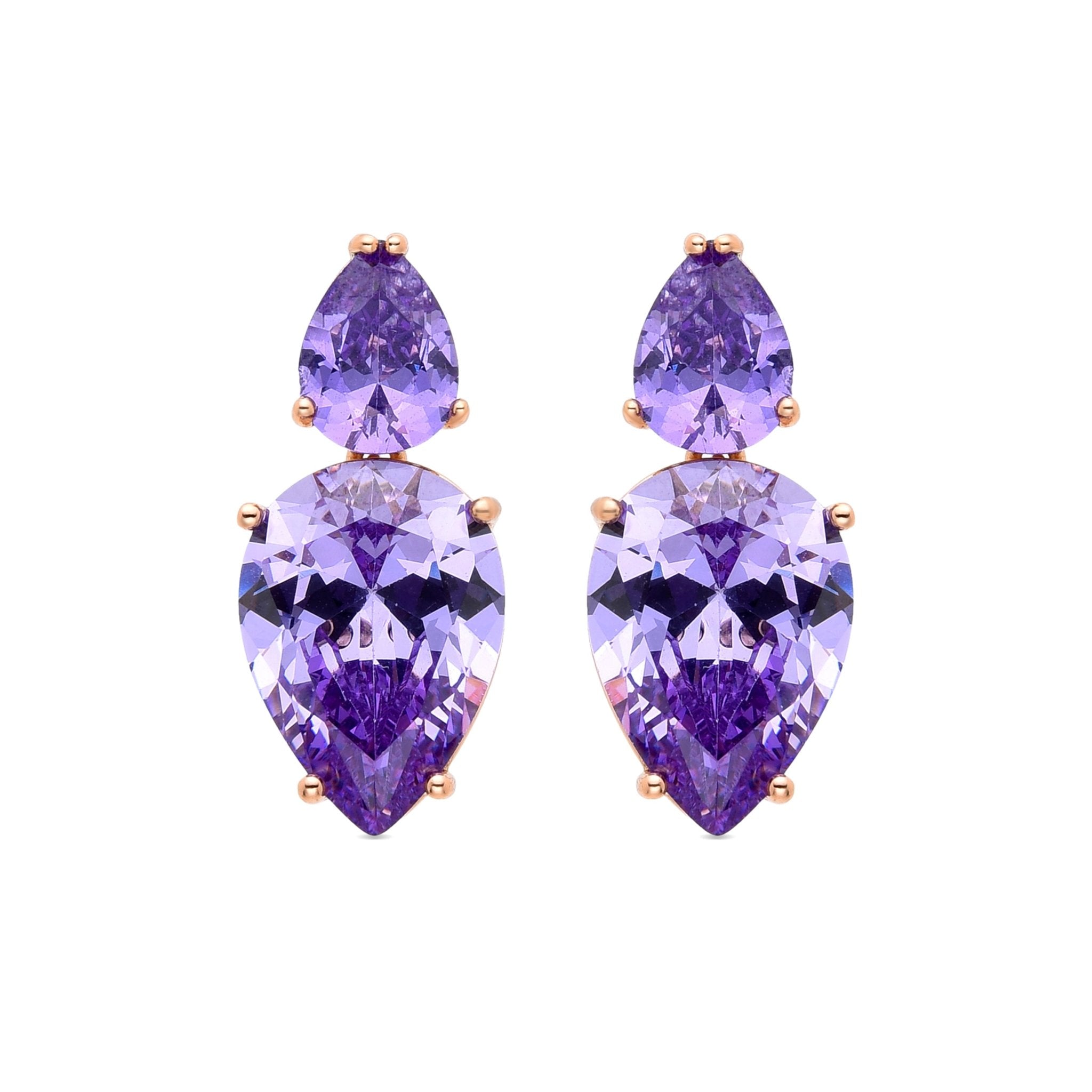 Pendientes acabados en oro amarillo de 18K