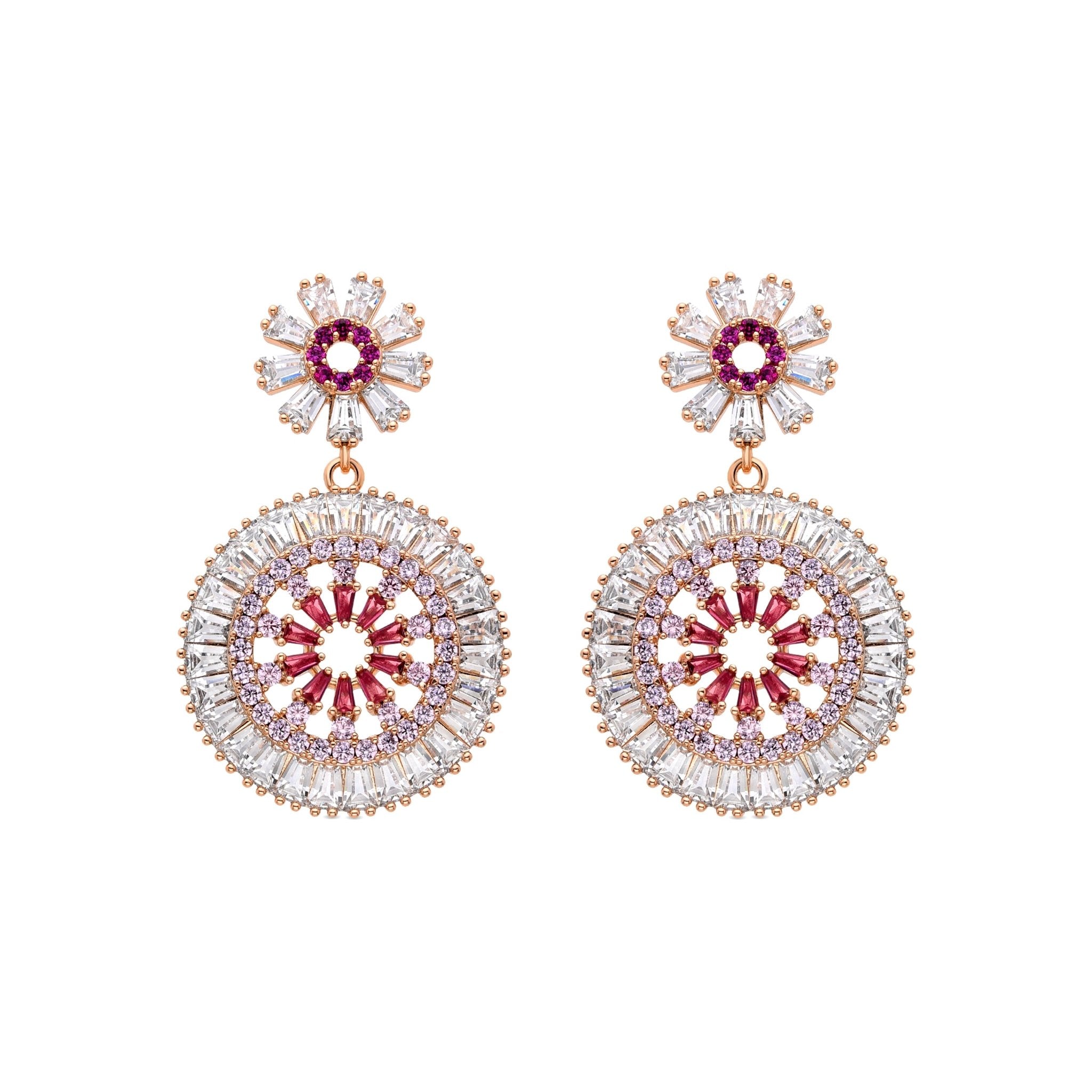 Pendientes acabados en oro amarillo de 18K