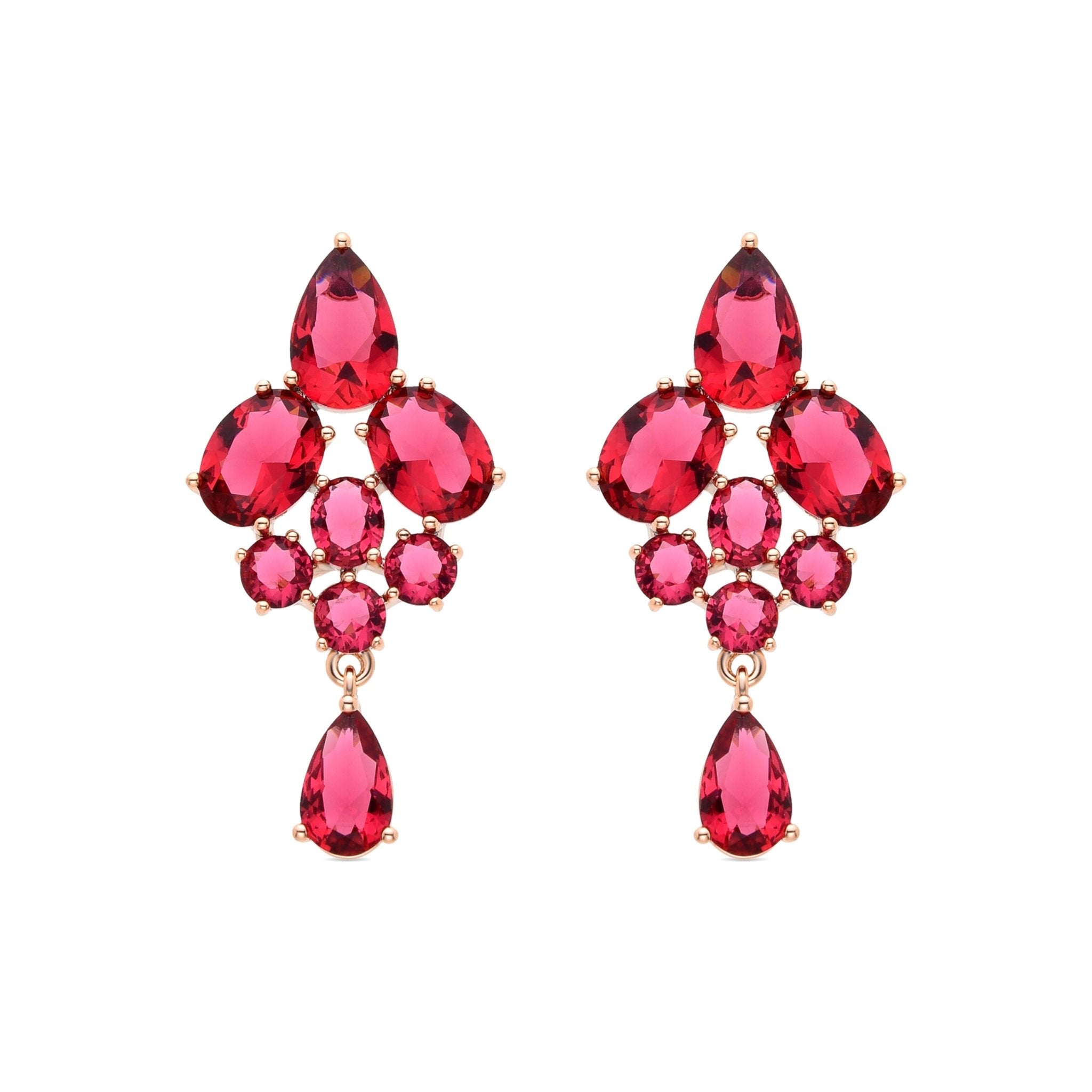 Pendientes acabados en oro amarillo de 18K